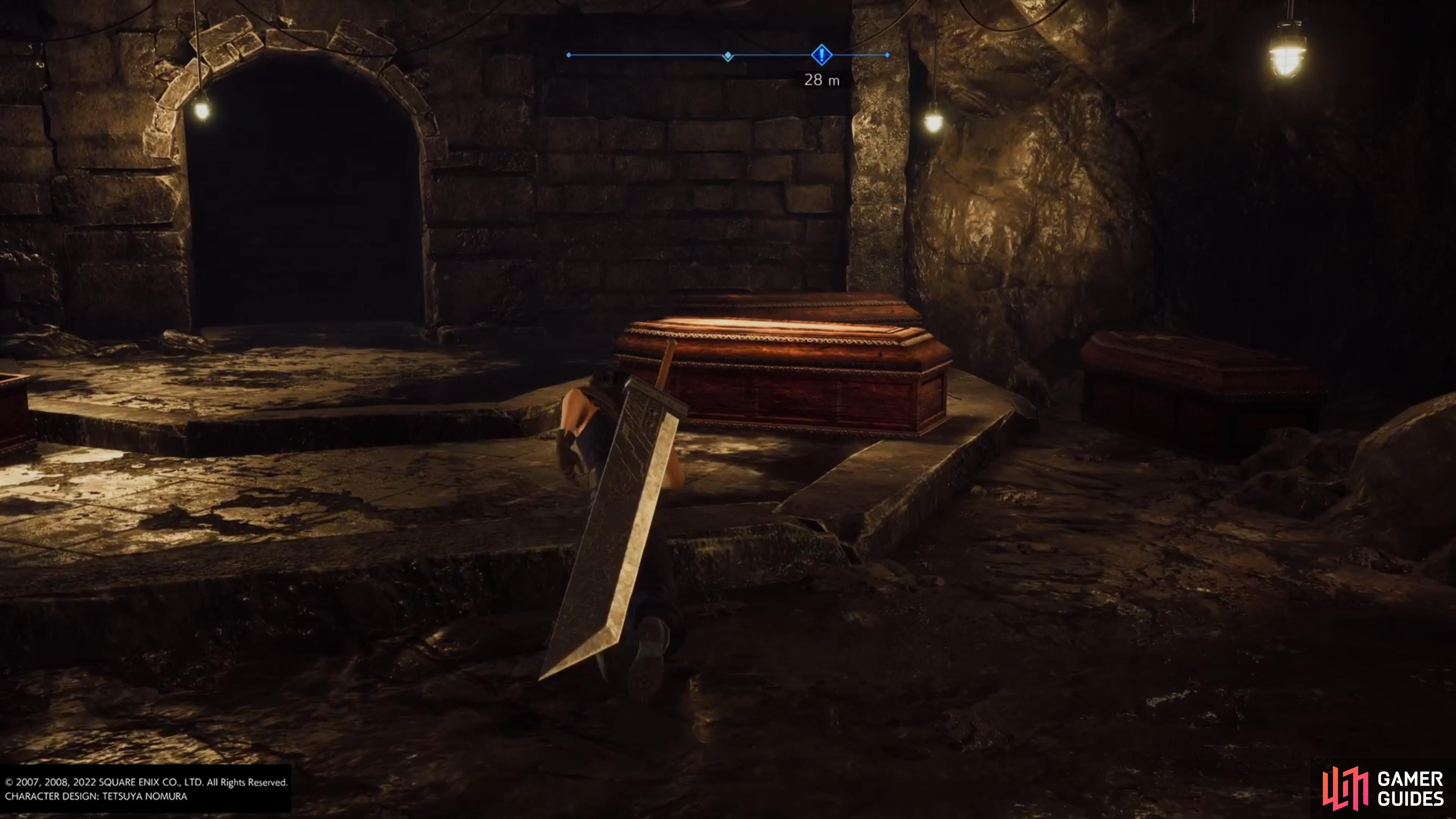 then use it on the right coffin in the southeast room.