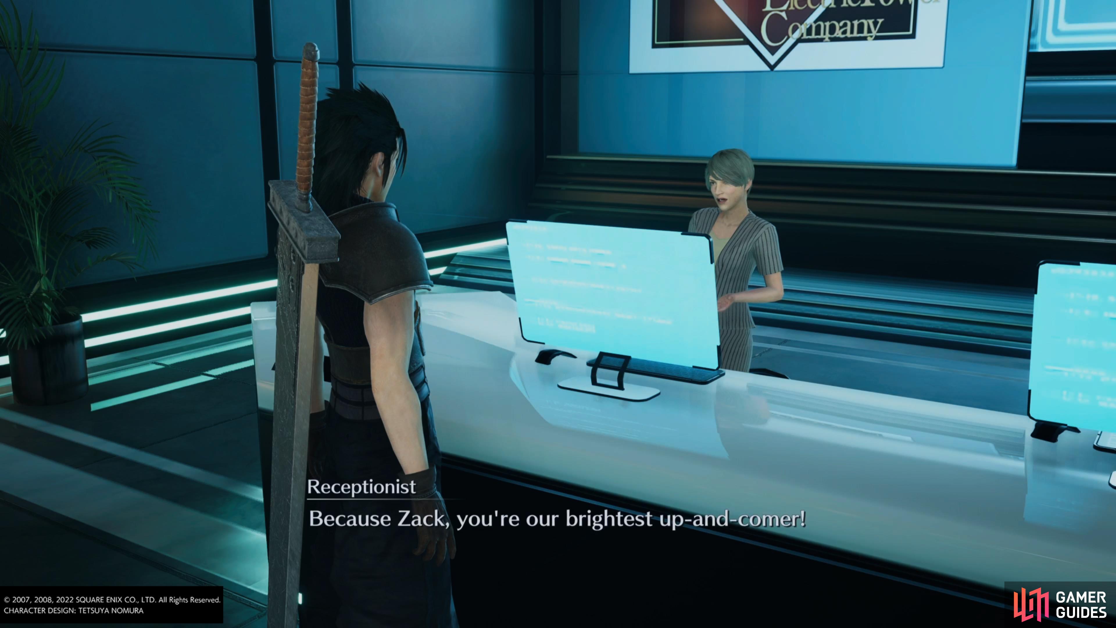 then speak with the receptionist at the Shinra Building in Chapter 7 to join the fan club.