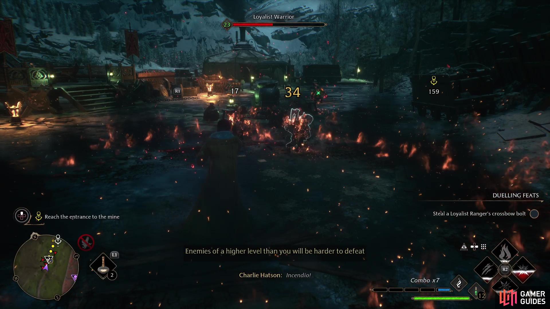 Clear out the camps on the way to the mine so you can loot the collection chests.