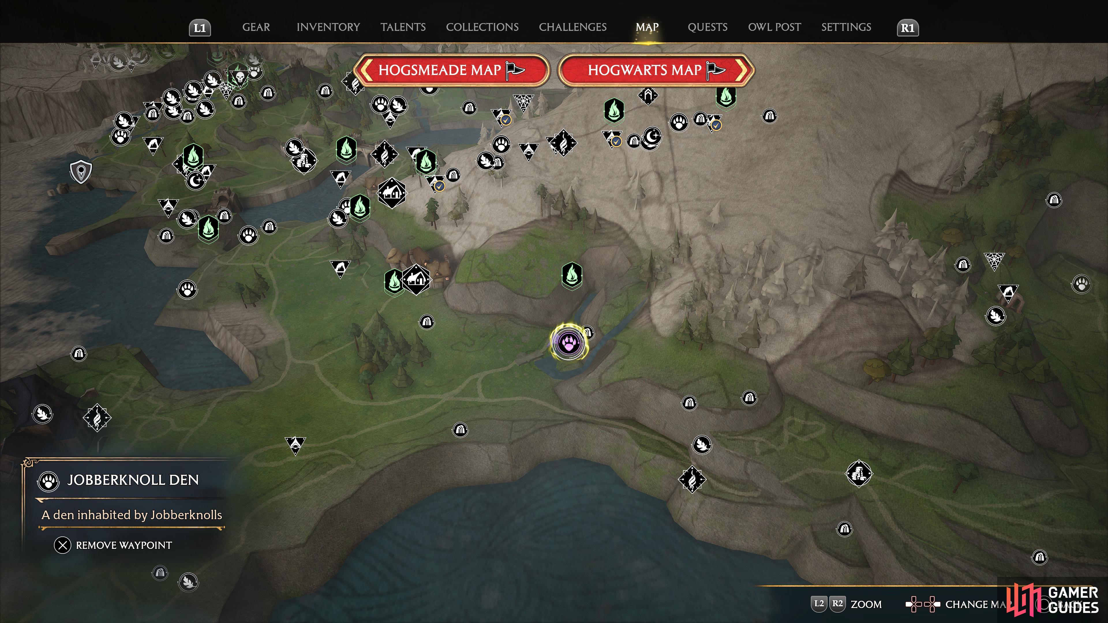 Hogwarts Legacy  Kneazle Locations Map - Den & How To Catch