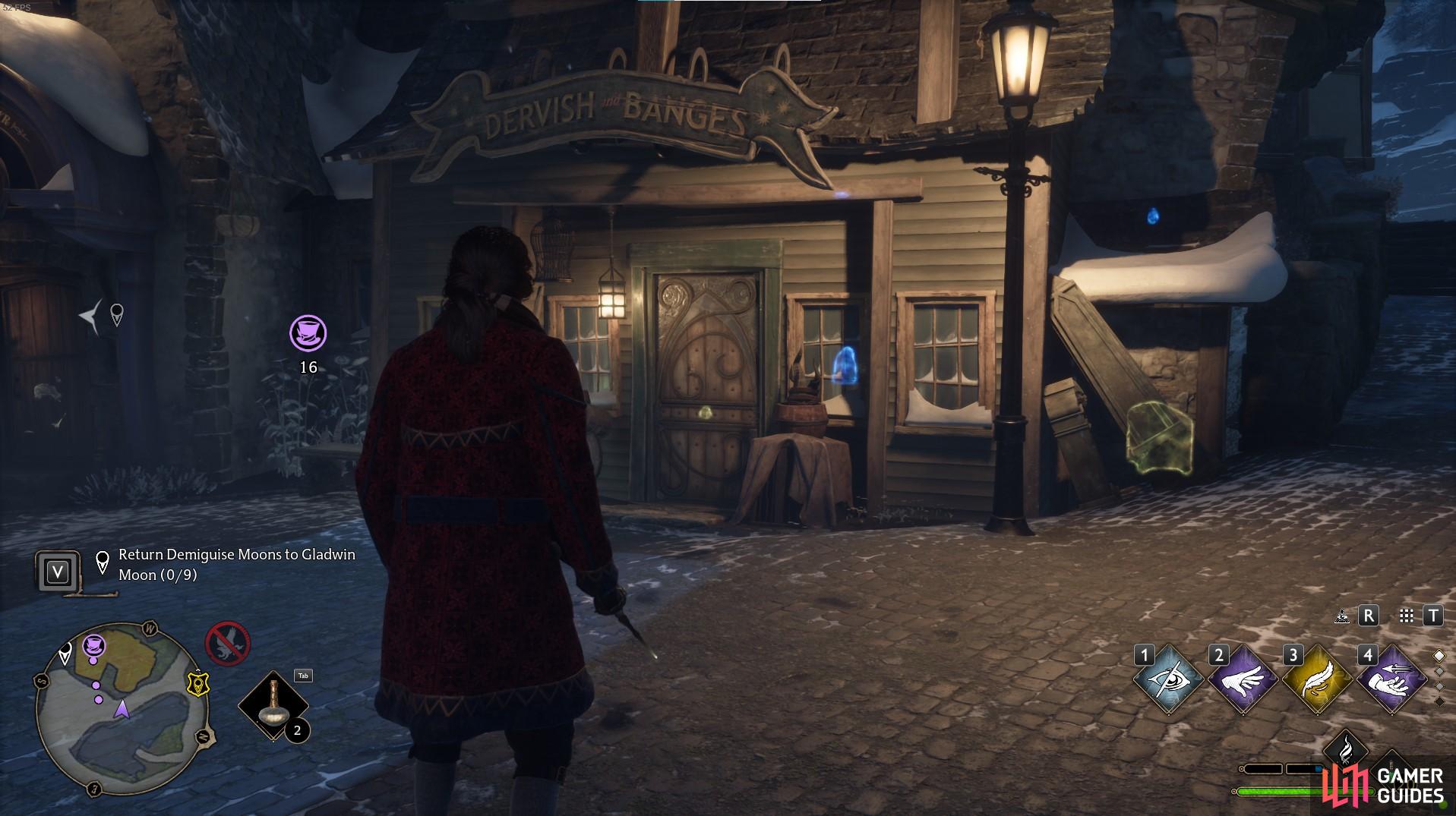 Go into the Tinkerer's store next to the fashion store for the next Demiguise Moon in !Hogsmeade.