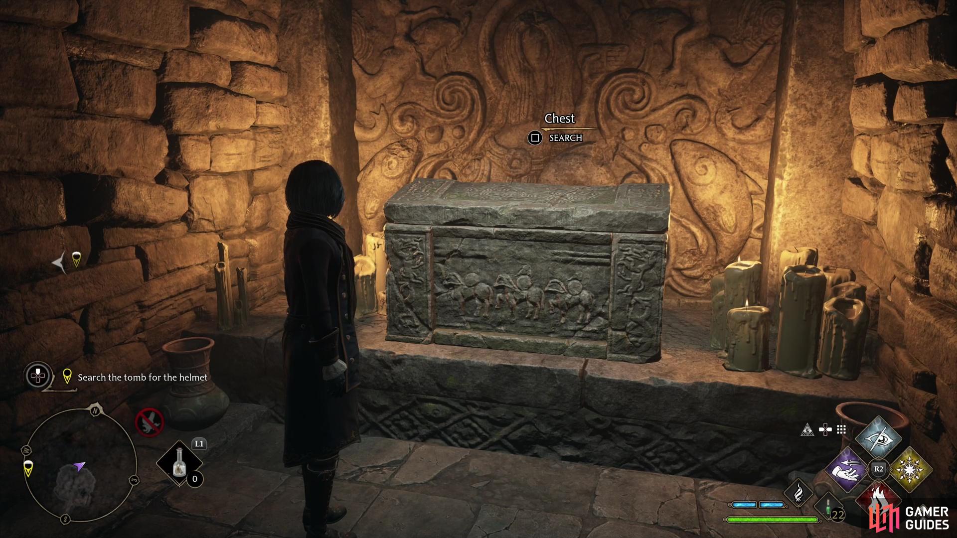 where you can loot a large chest.