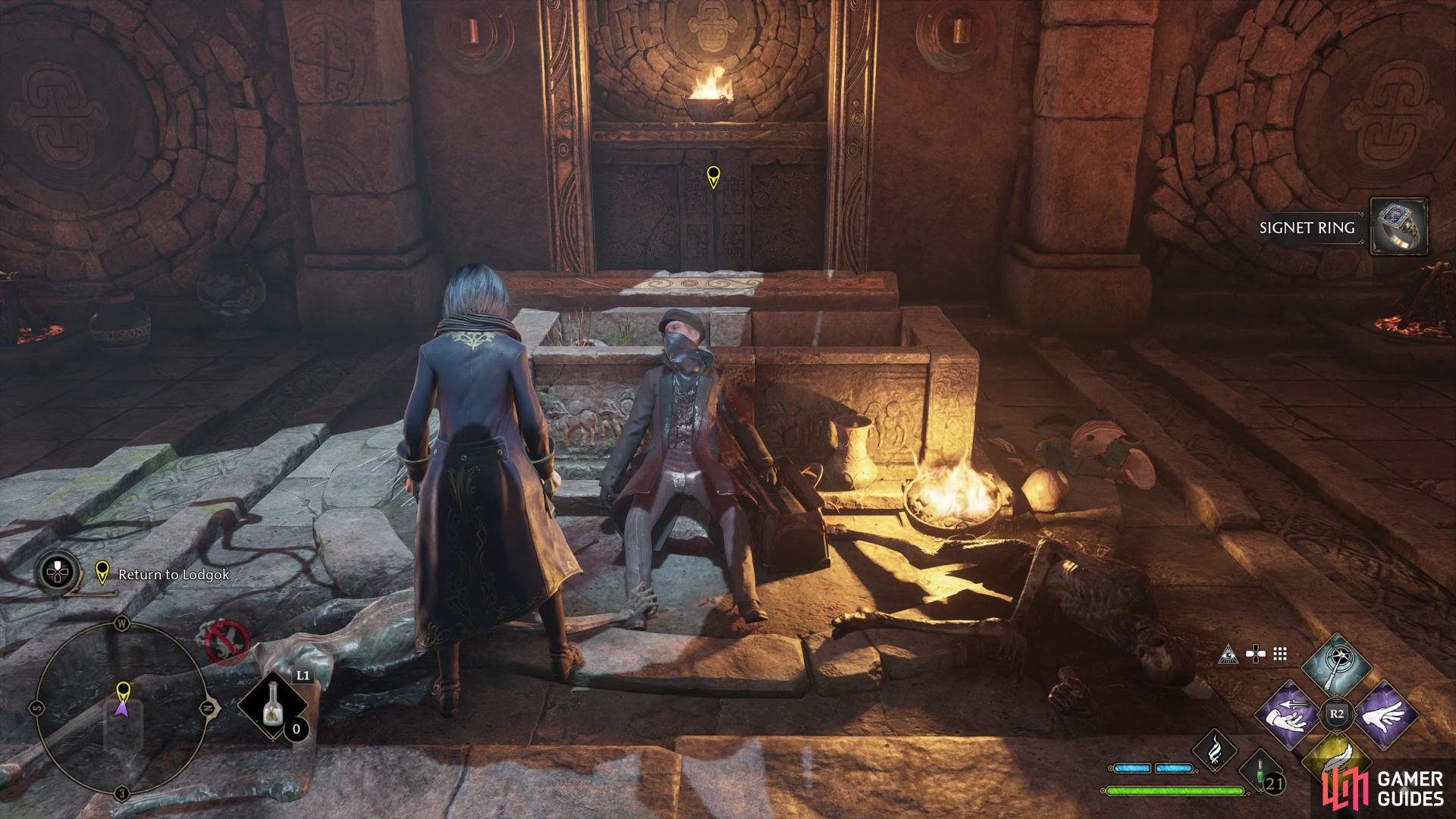 Loot a dead Ashwinder for a Signet Ring,