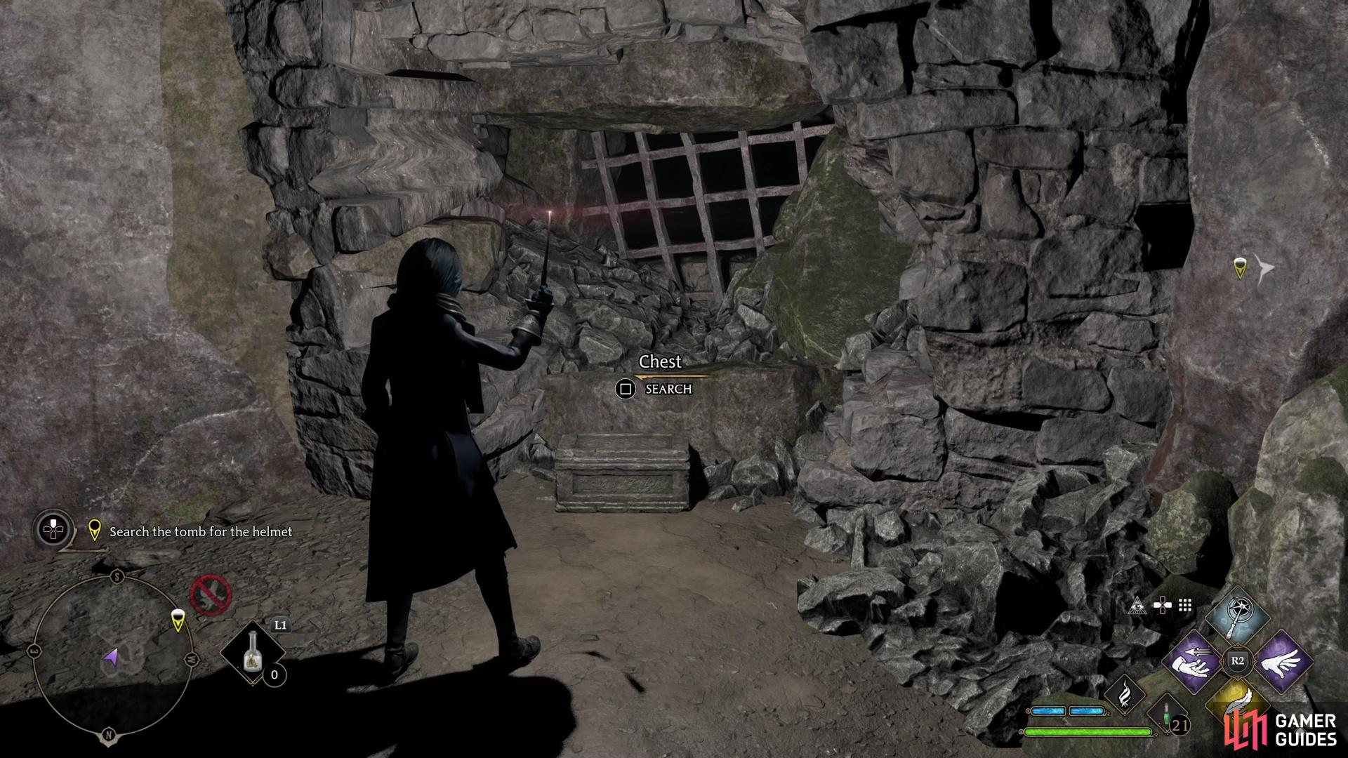 then head down into a chamber to find another small chest,
