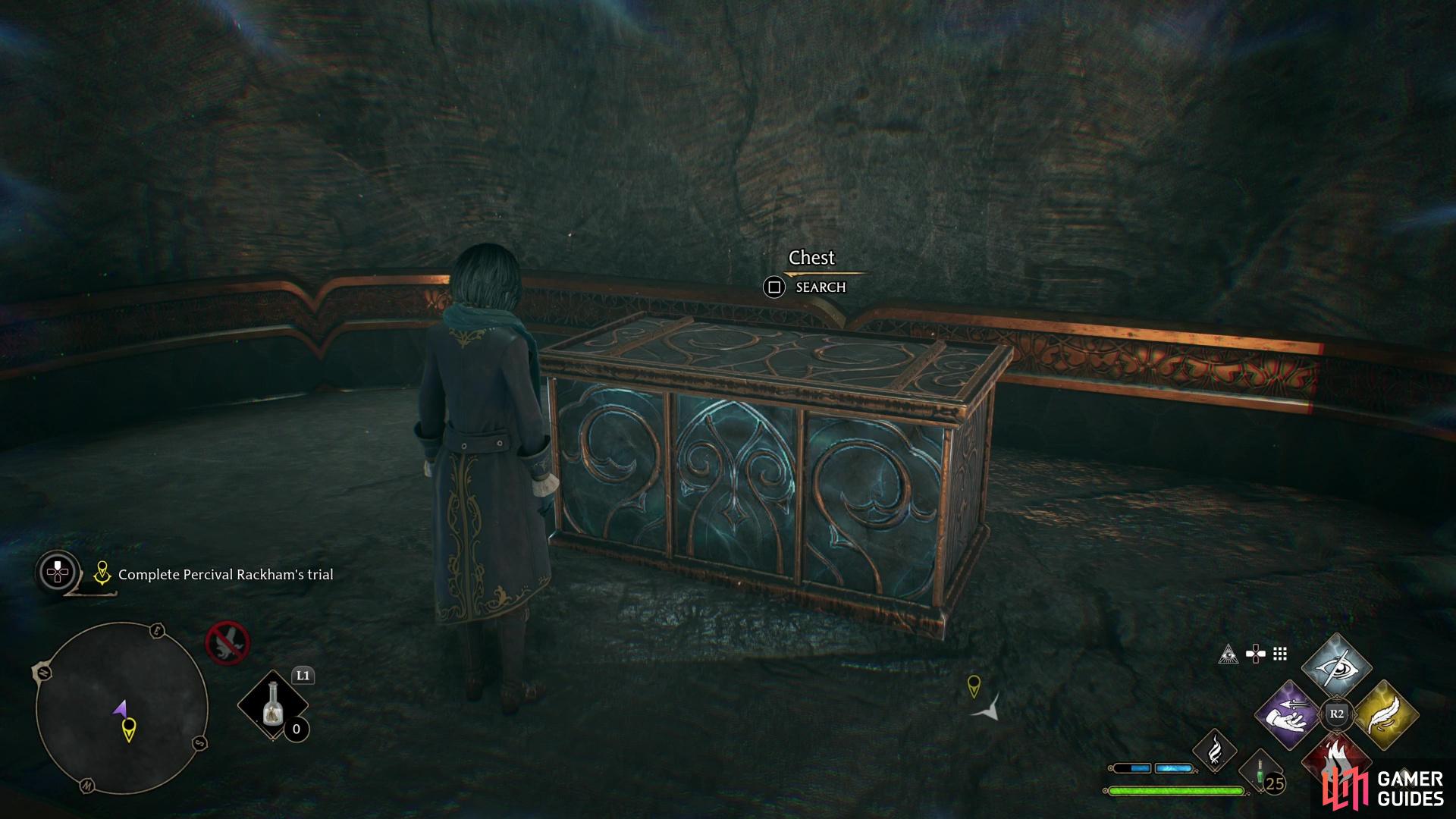 then loot a large chest.