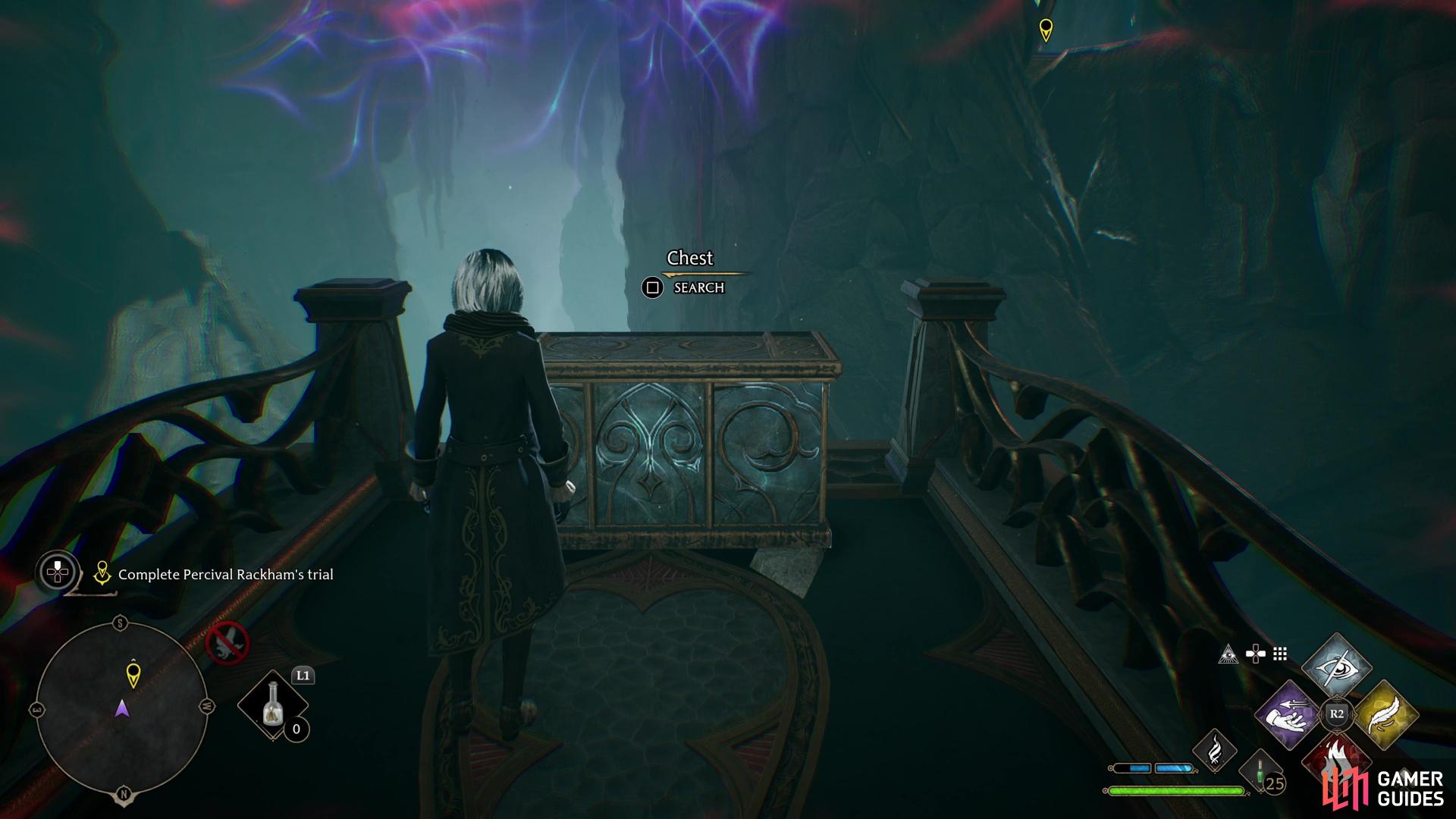 where you’ll find a large chest you can loot.