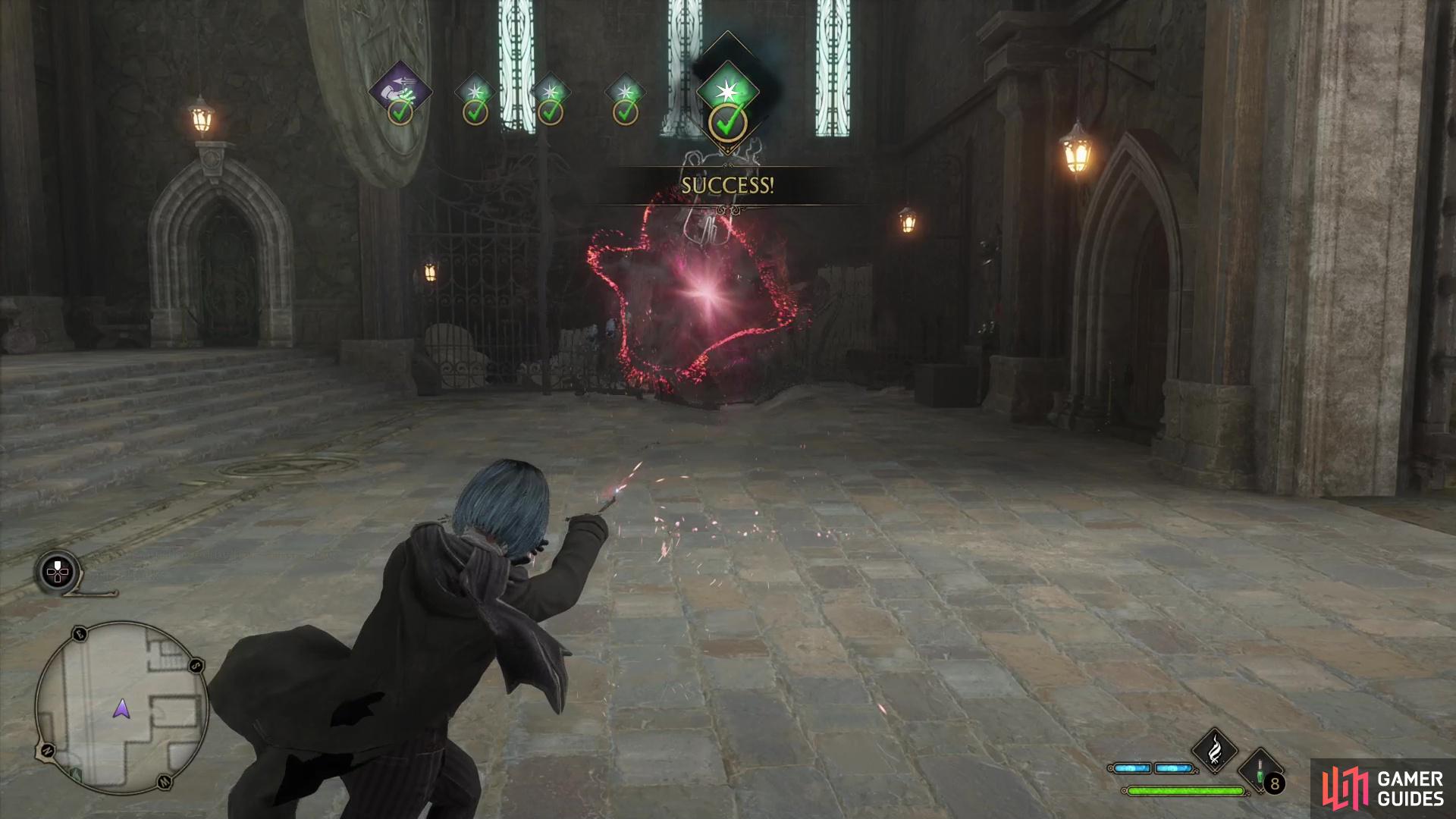 Perform a combo of Accio followed by four normal wand attacks.