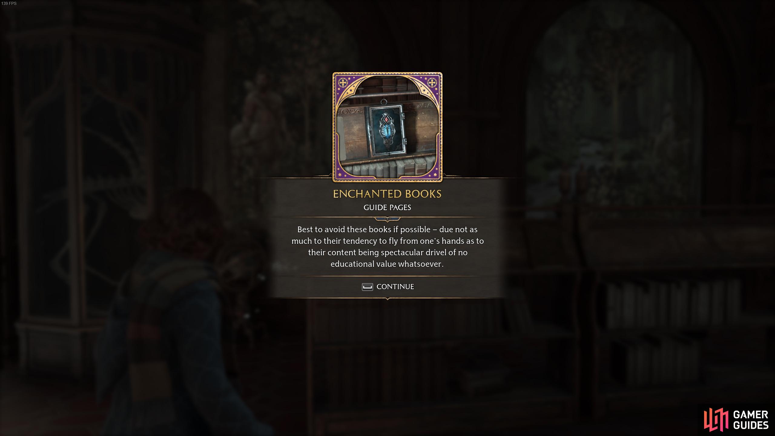 The description for the Enchanted Books page.