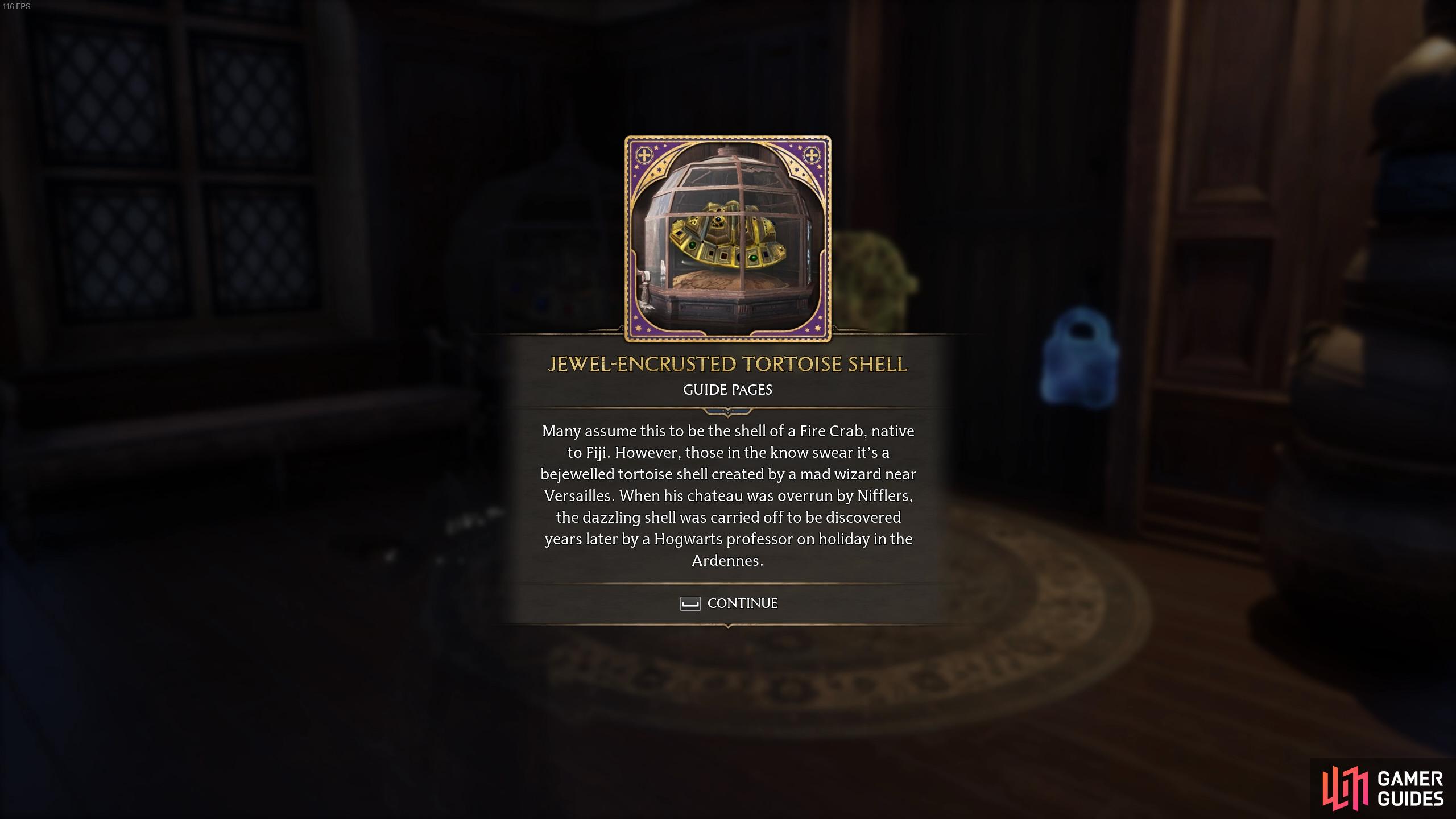 The description for the Jewel-Encrusted Tortoise Shell.