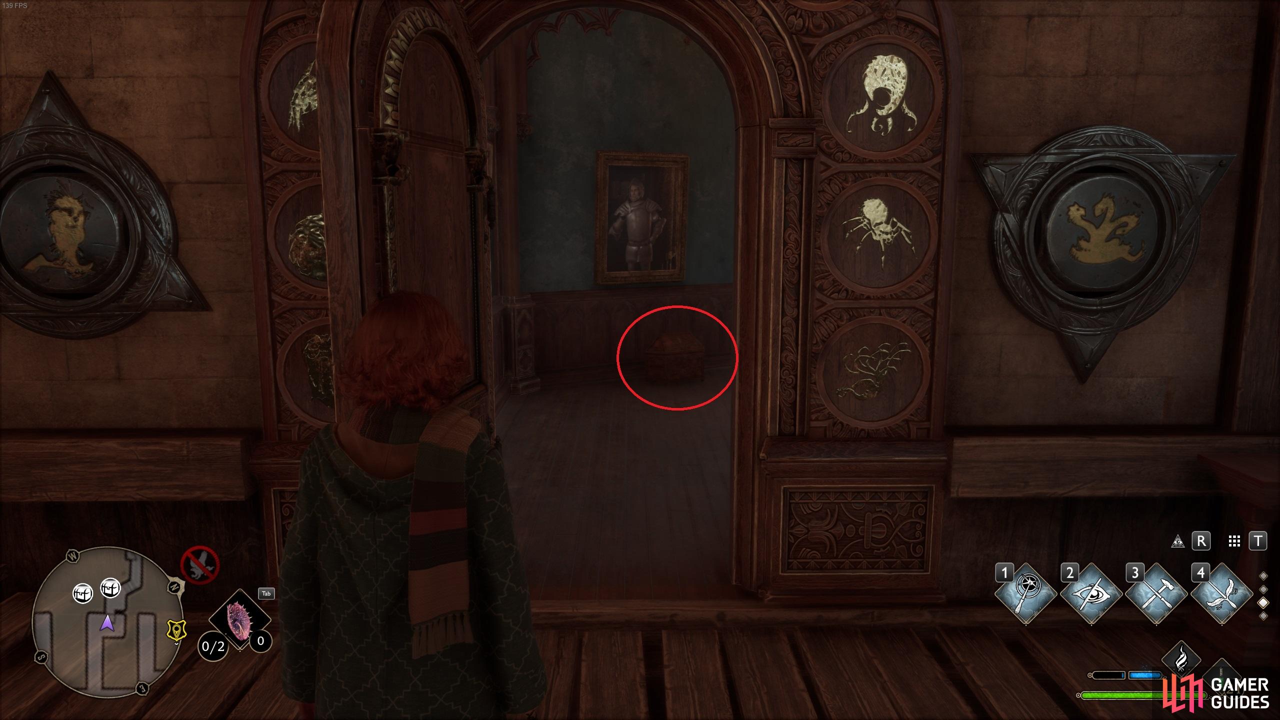 You'll find the Collection Chest on the other side of the door puzzle.