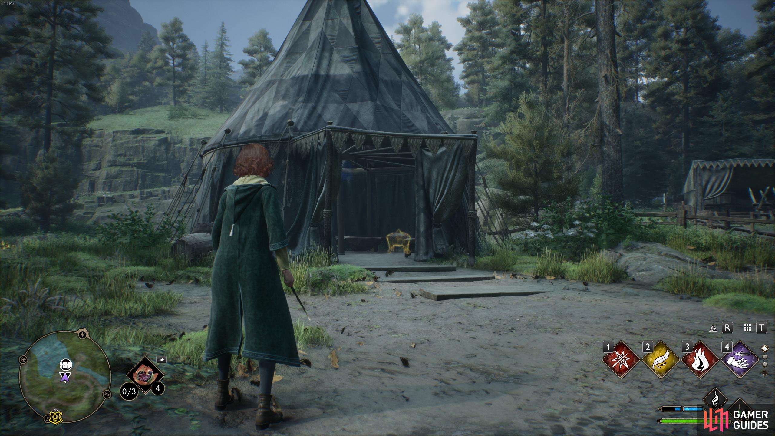 You'll find the Collection Chest inside this tent, in the northern part of the camp.
