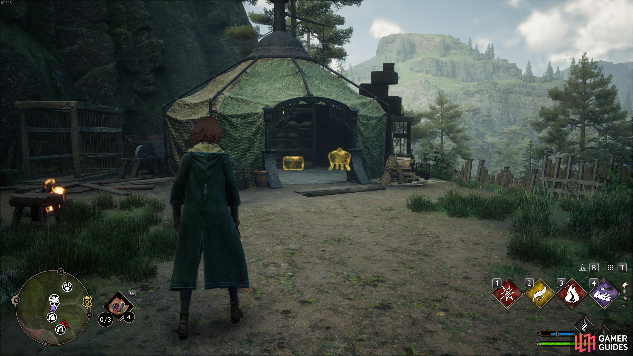 You'll find this Collection Chest inside the tent here.