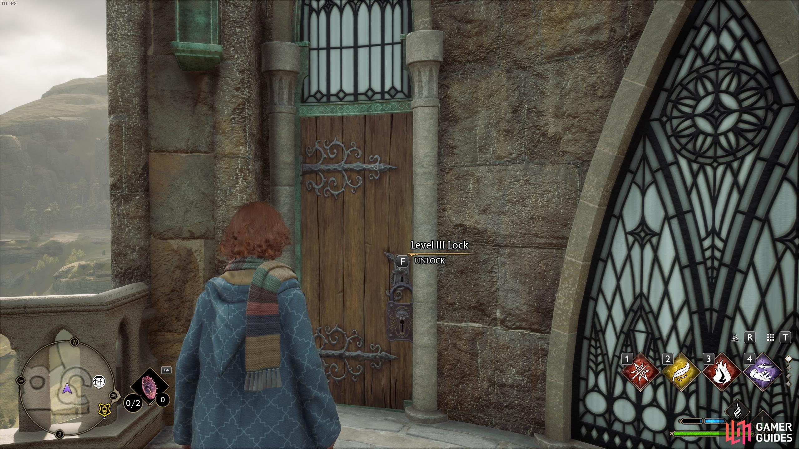 You can fly to the tower containing the Key of Admittance and open it from the outside with Alohomora Level III.