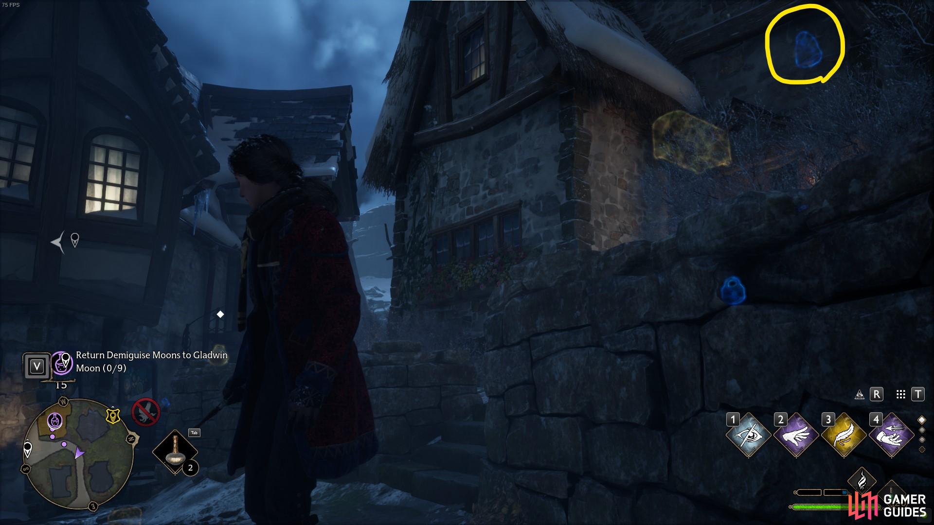 Head east from the Potion store and enter this locked house.