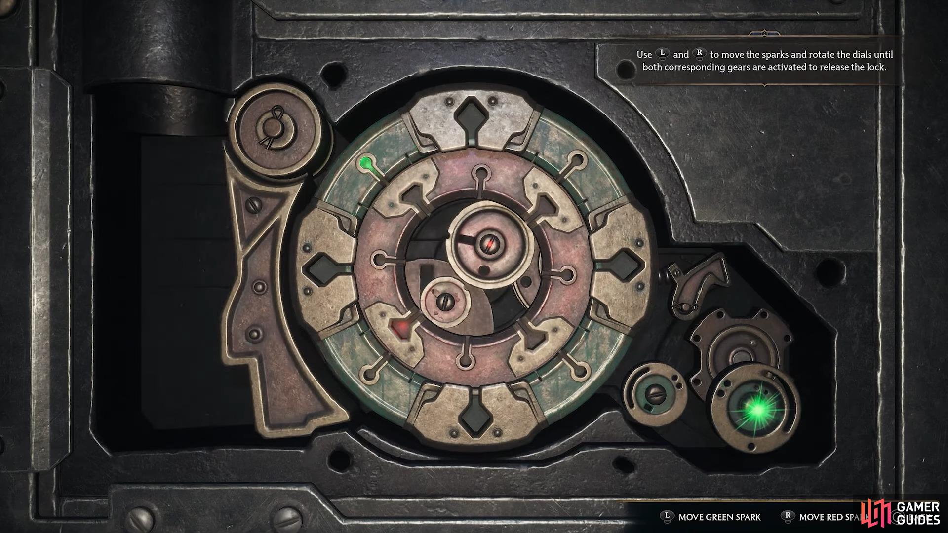 Once the cogs start spinning, Wizards will successfully open the lock on the left and be able to access.
