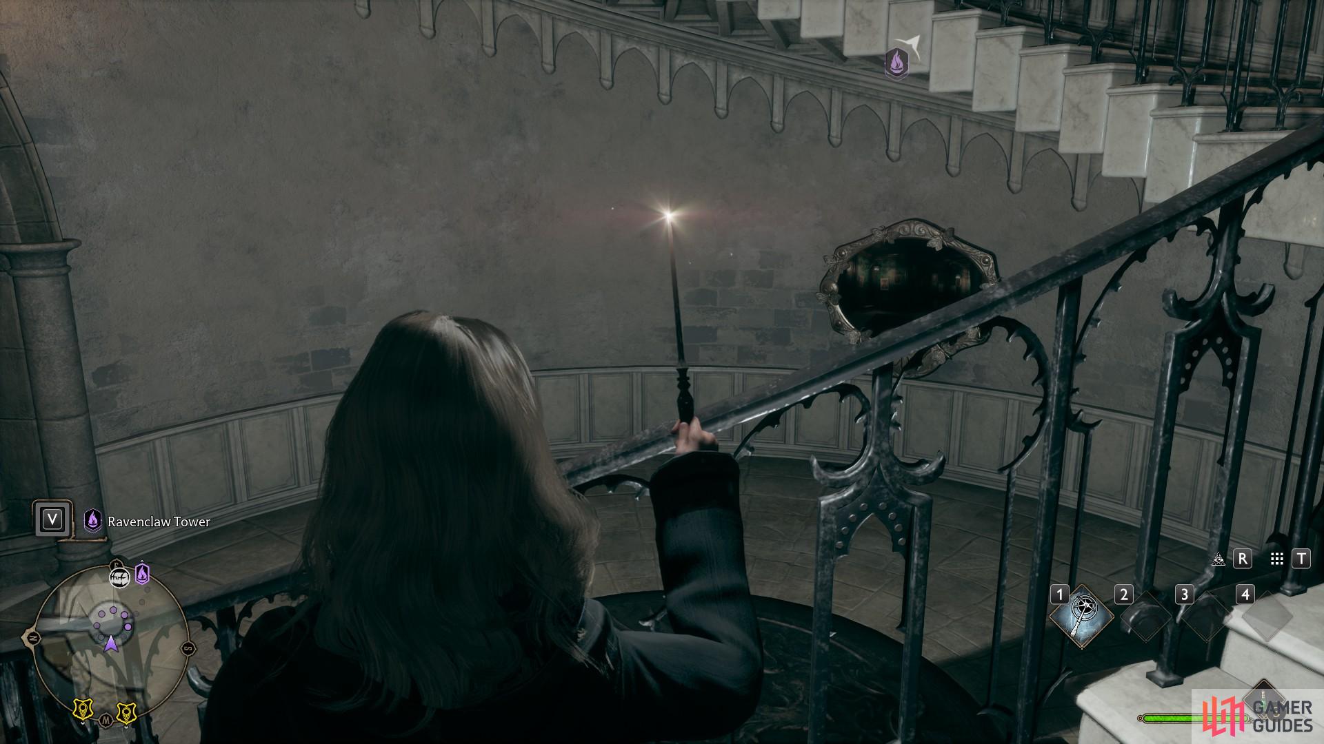 The Moth Mirror is at the very bottom of the Ravenclaw spire.