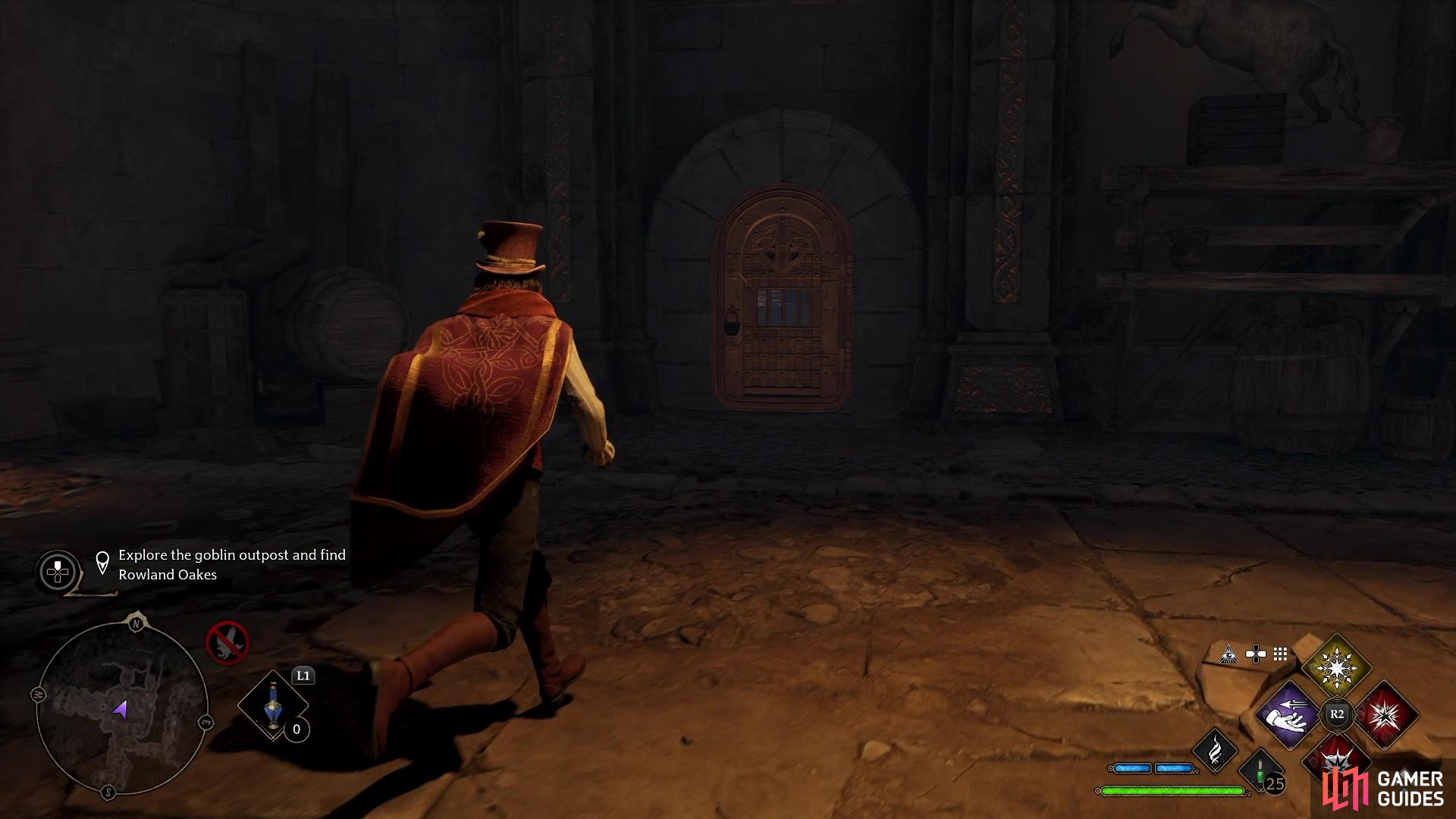 The treasure behind this locked door is the first of many secrets in Korrow Ruins.