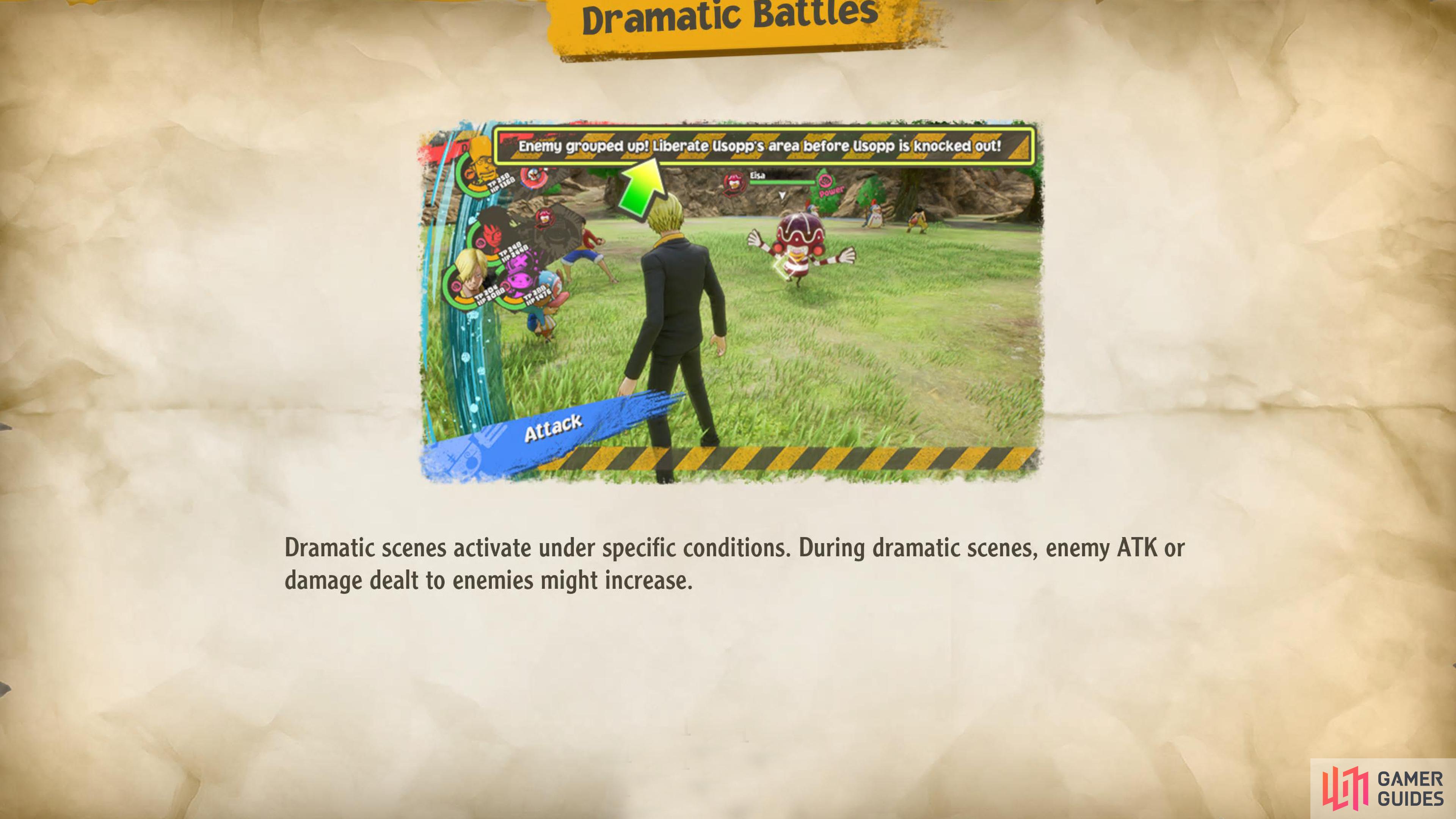 Dramatic Battles will reward you more EXP for completing small battle-related tasks.