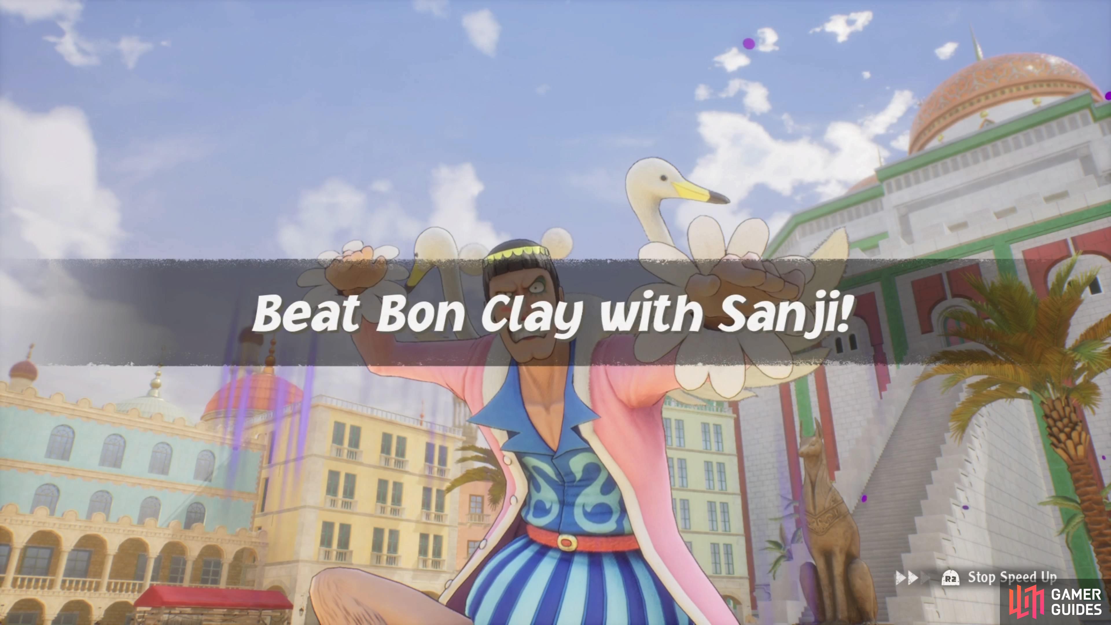 There will be a Dramatic Scene to beat Bon Clay with Sanji