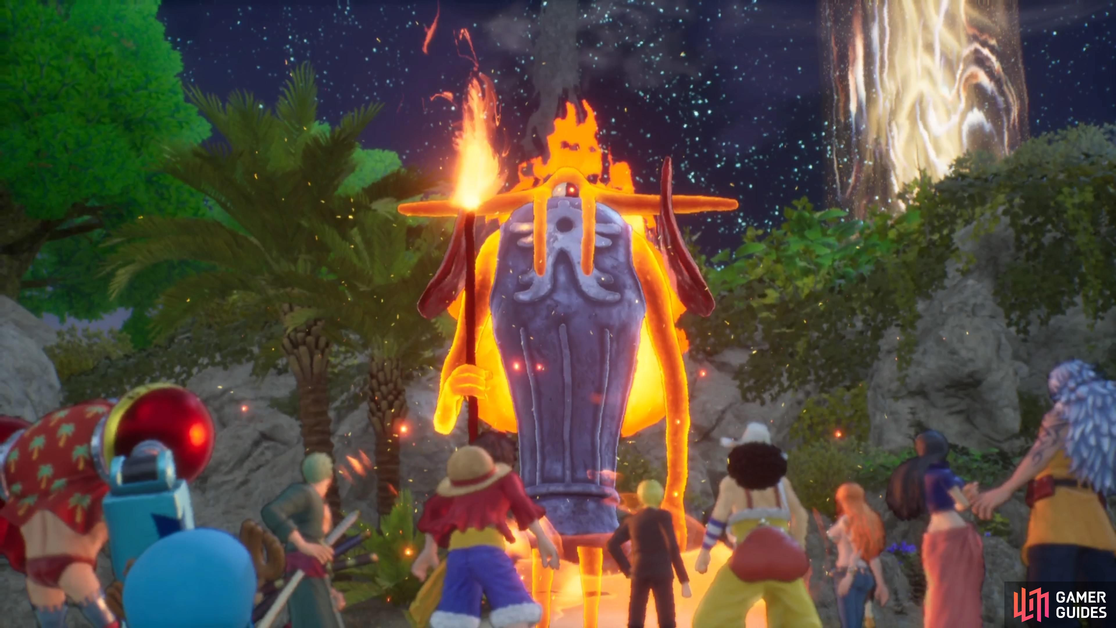 You will finally have your long awaited showdown with the !Fire Colossus