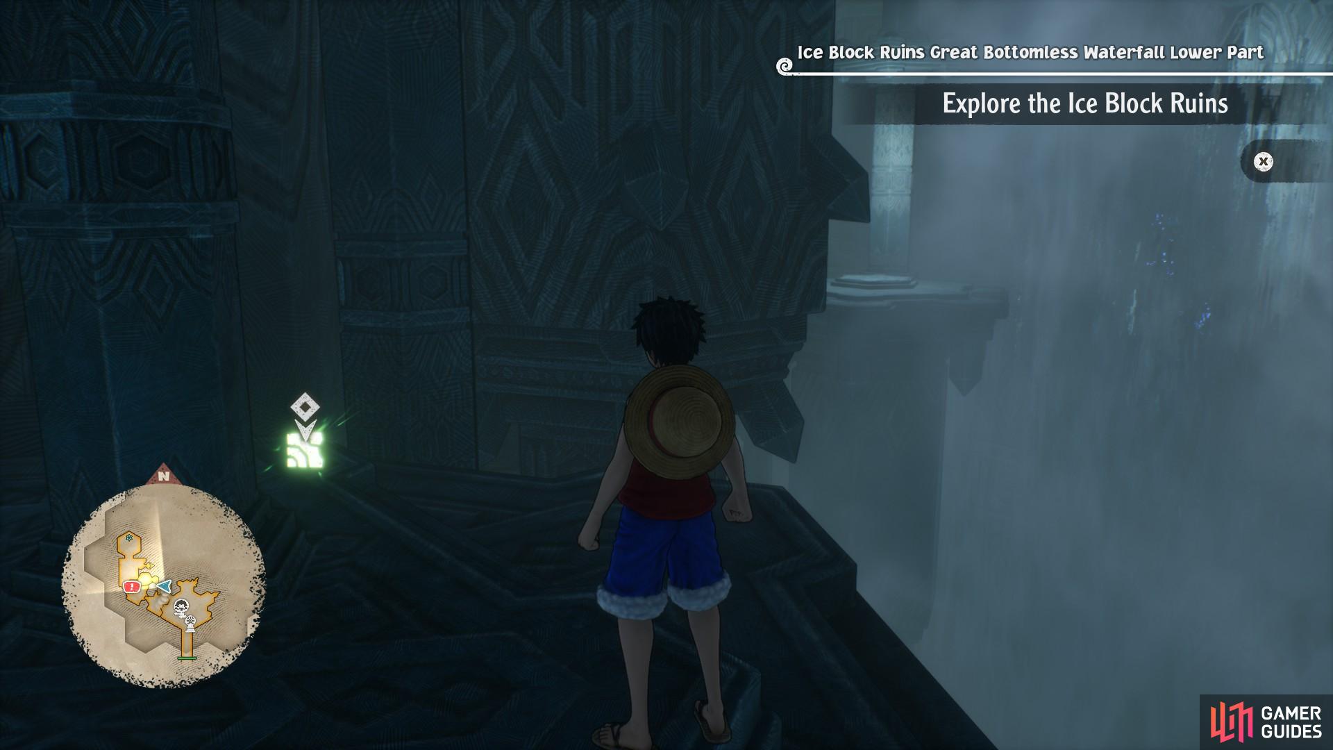 In the very first room of the Ice Block Ruins
