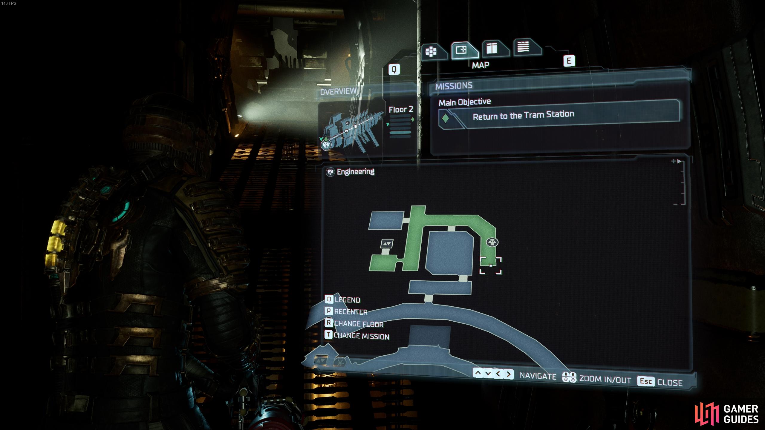 The location of the Chaos text log on Floor 2 of Engineering.