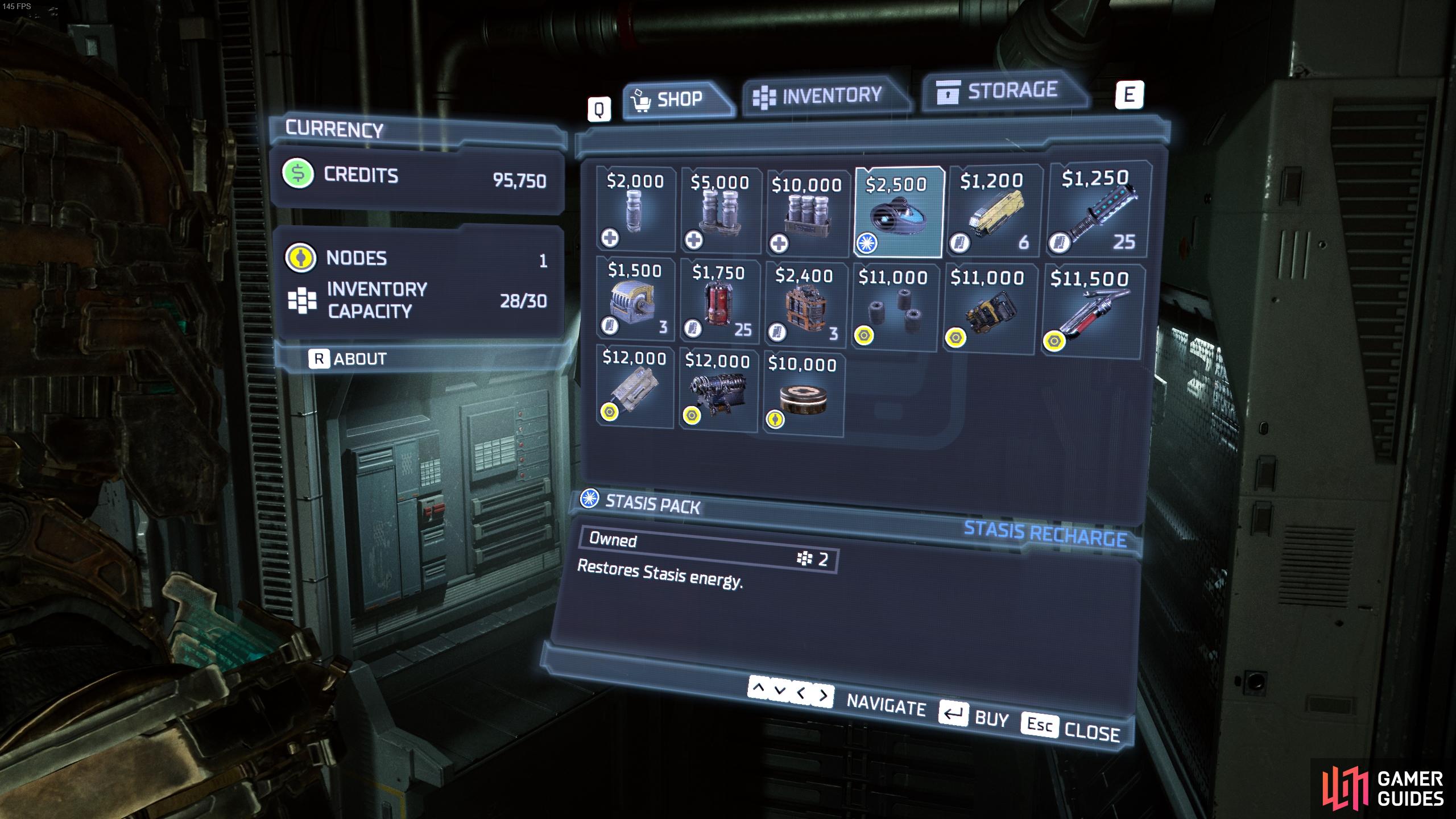 You can purchase as many portable Stasis Packs from the store as you require.