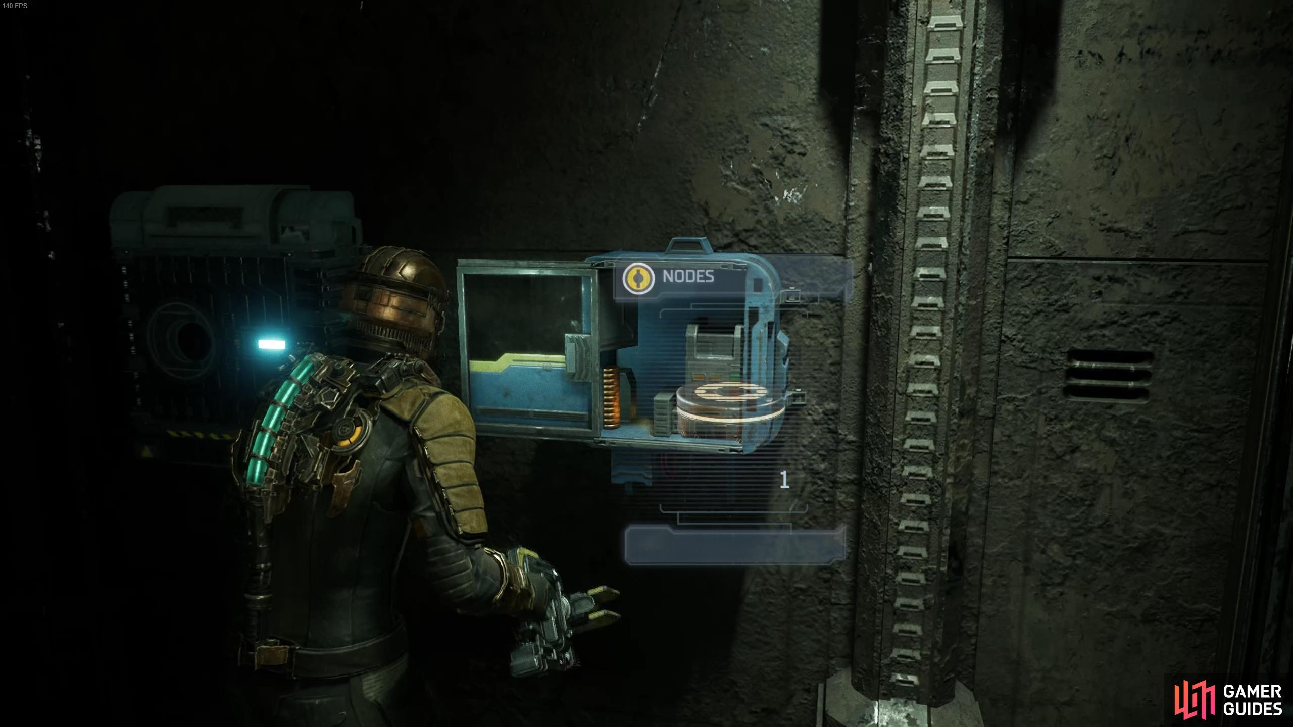 The node can be found inside this cabinet within the Tram Repair Room.