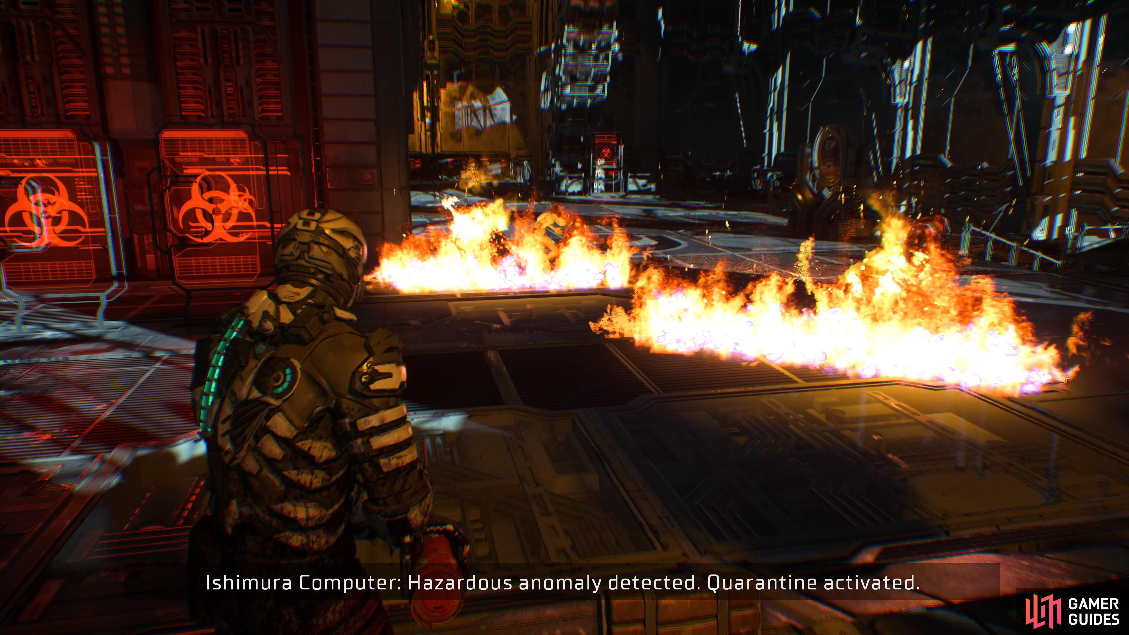 The Flamethrower's Alternate Fire will lay lines of flames on the floor that persist.