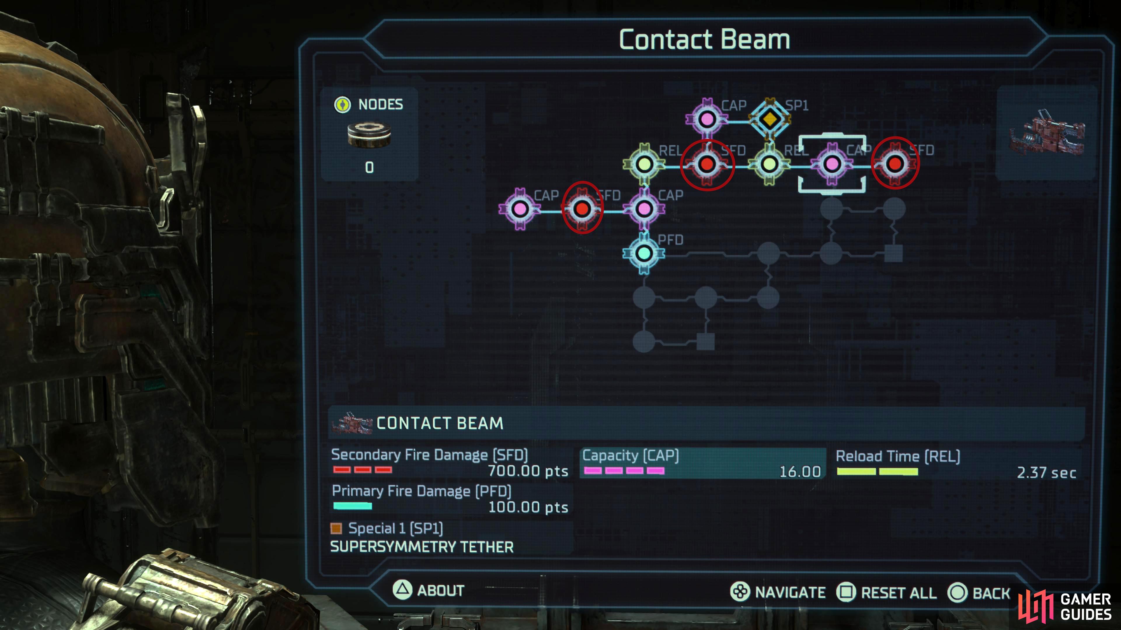 Prioritize Secondary Fire Damage when upgrading the Contact Beam.
