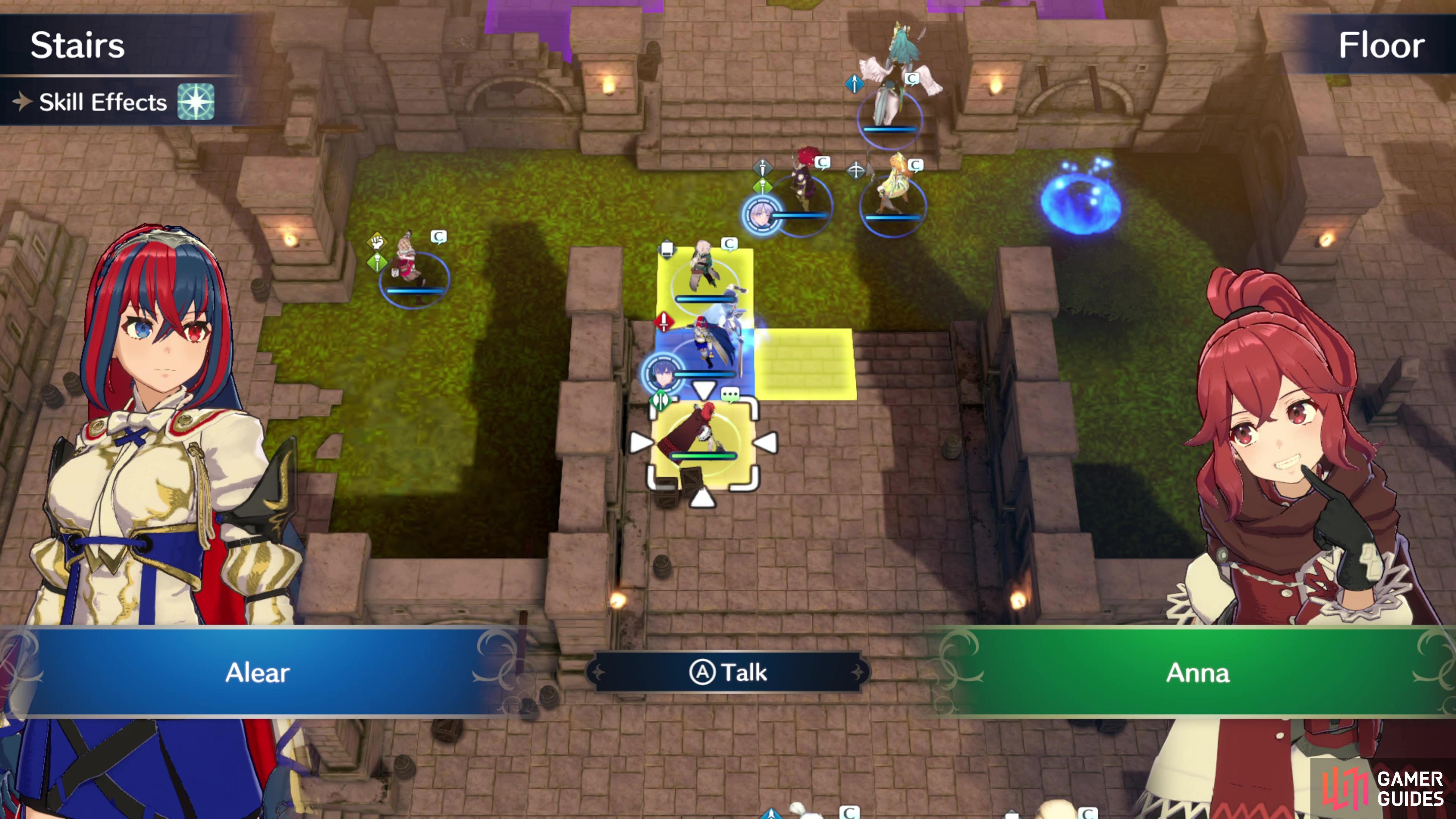 A few characters, however, you'll need to track down during battles and talk to them,