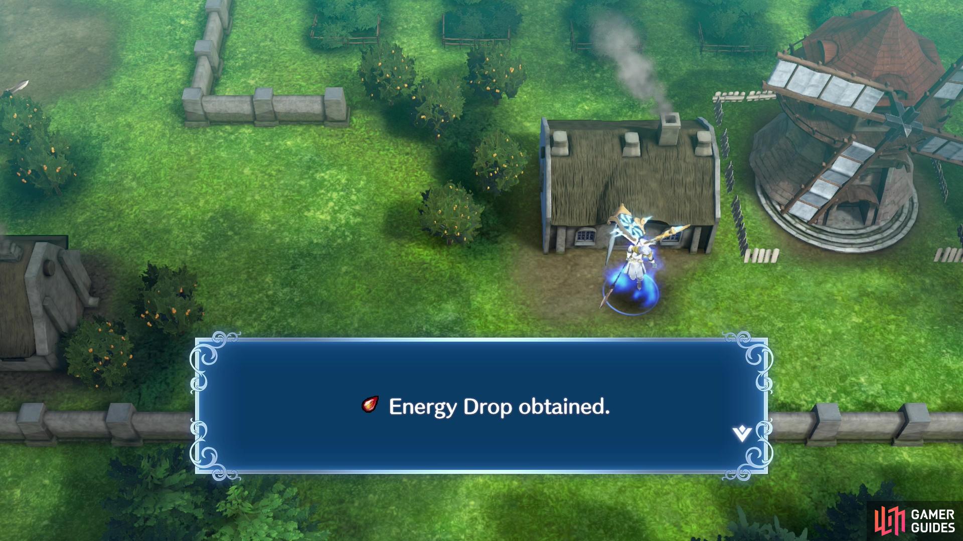 If you make it to the eastern house, you'll score an Energy Drop.