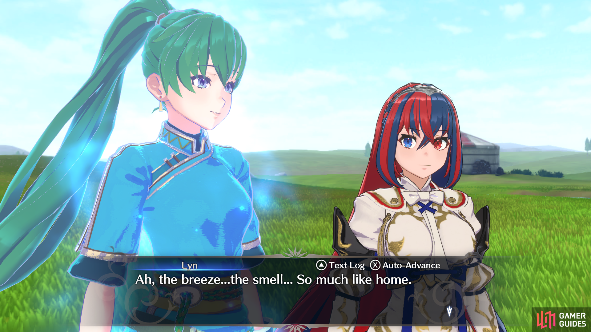 Lyn and Alear speaking before their battle.
