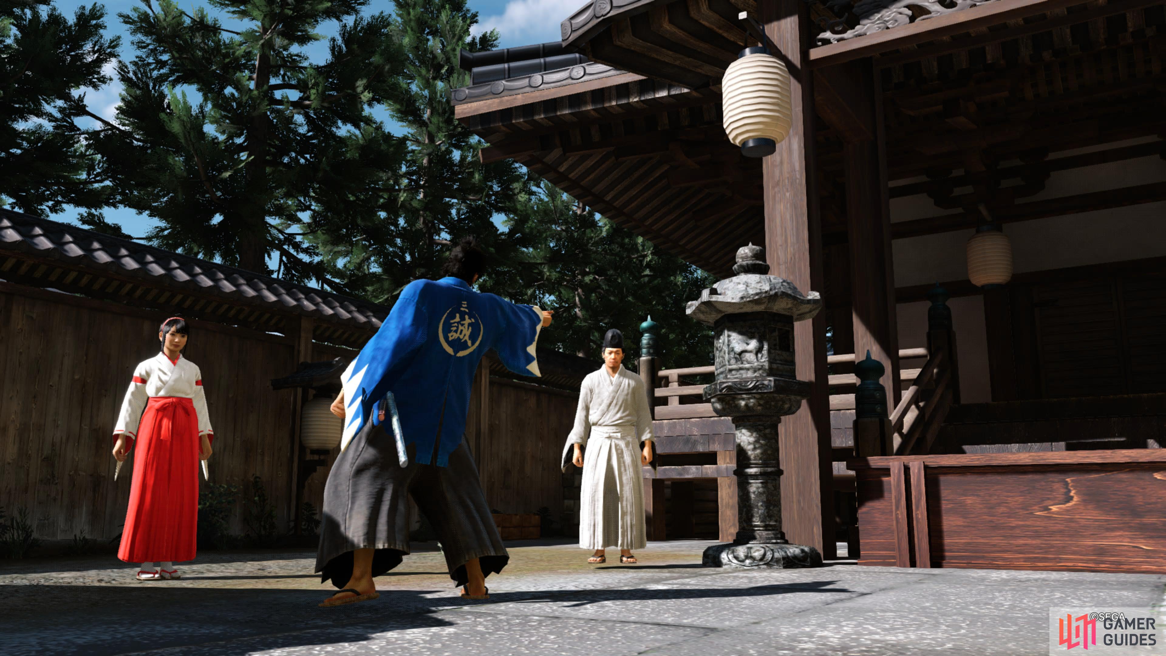 You can spend Virtue (currency) to purchase rare items from the Shinto Priest's Shop.