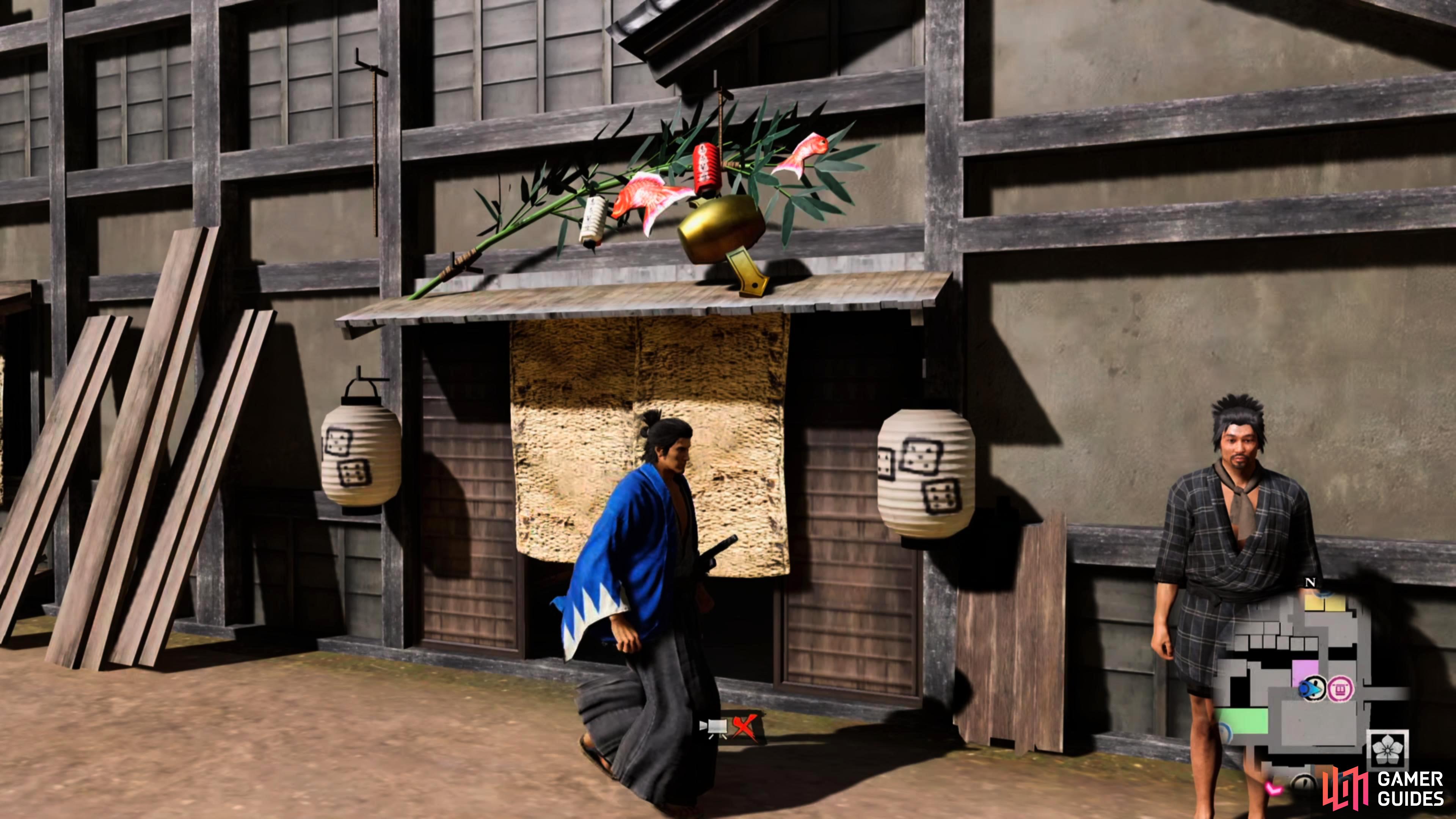 Enter, and exit the Gambler's Den to get the Gambler to appear.