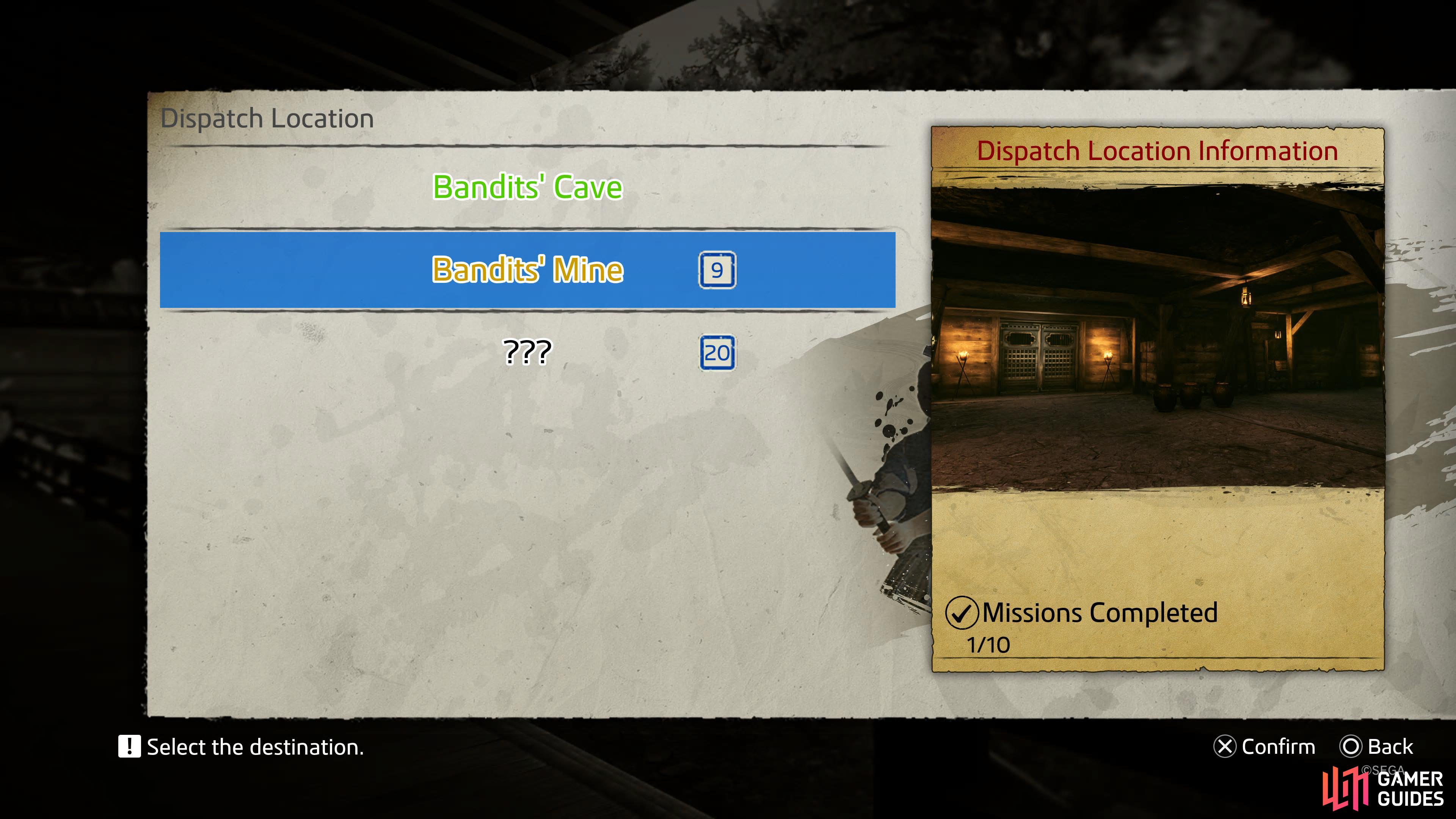 There are three categories to choose from, although you'll only have Bandit's Cave to start with.