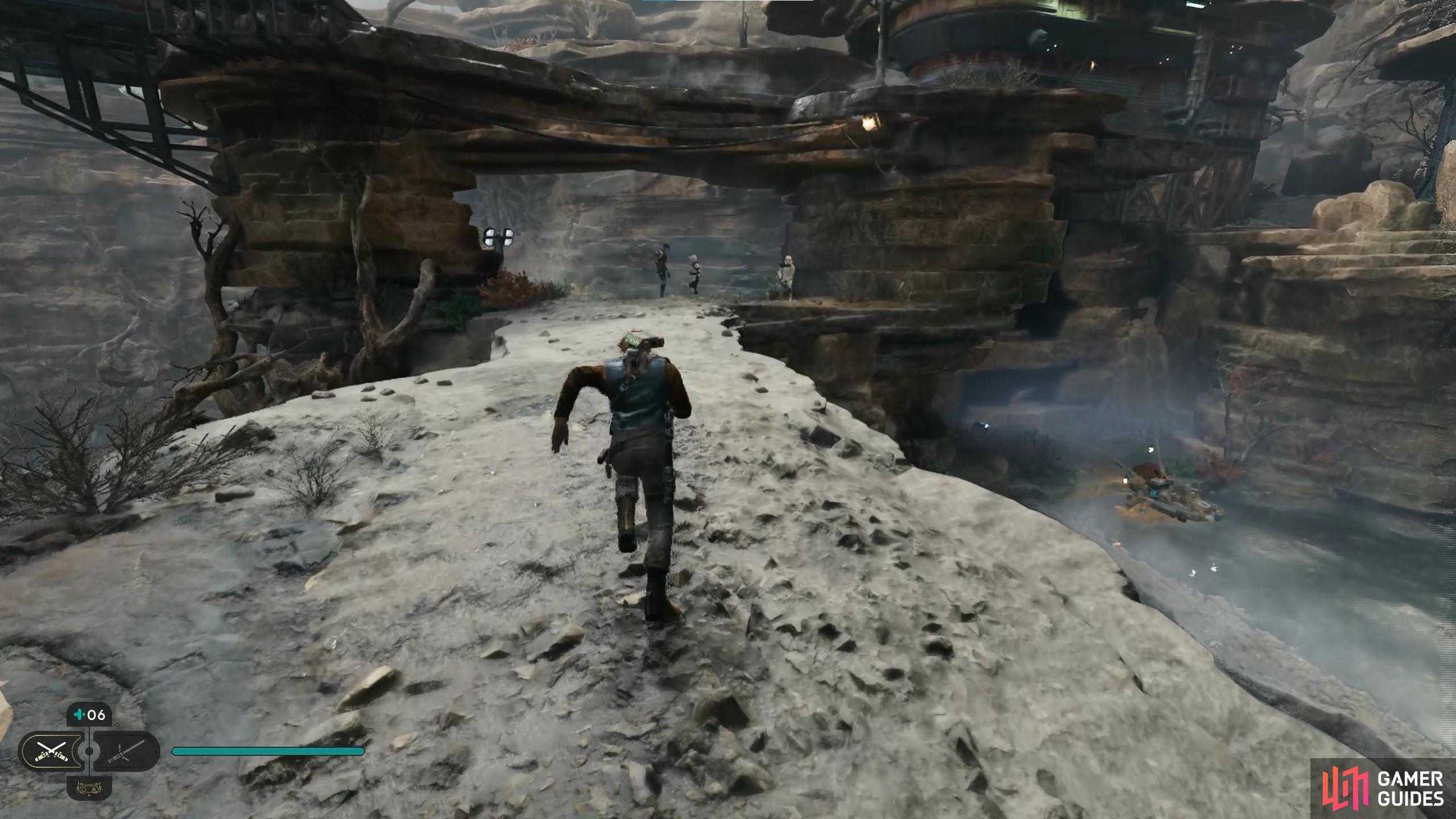 The location of the first pack of enemies.