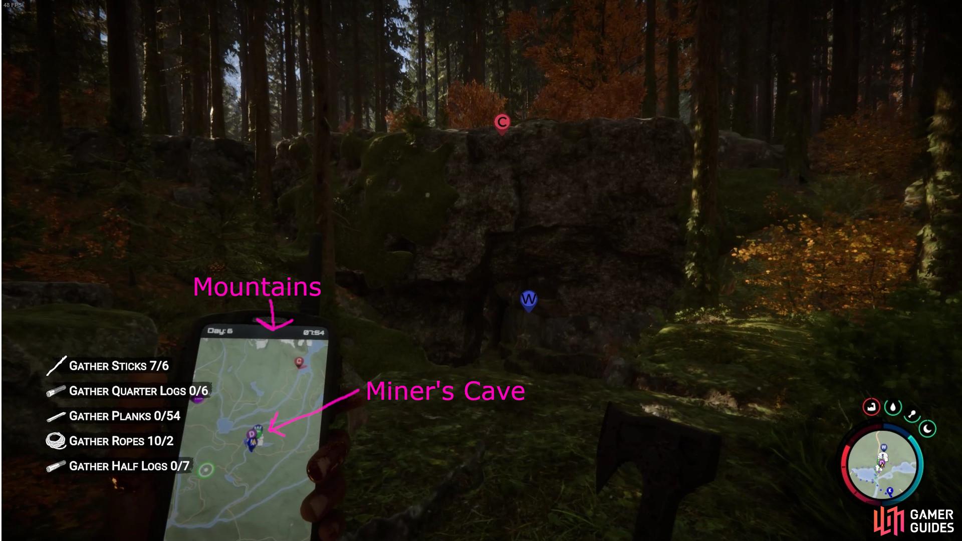 Here is where to find the Rope Gun cave location in Sons of the Forest.