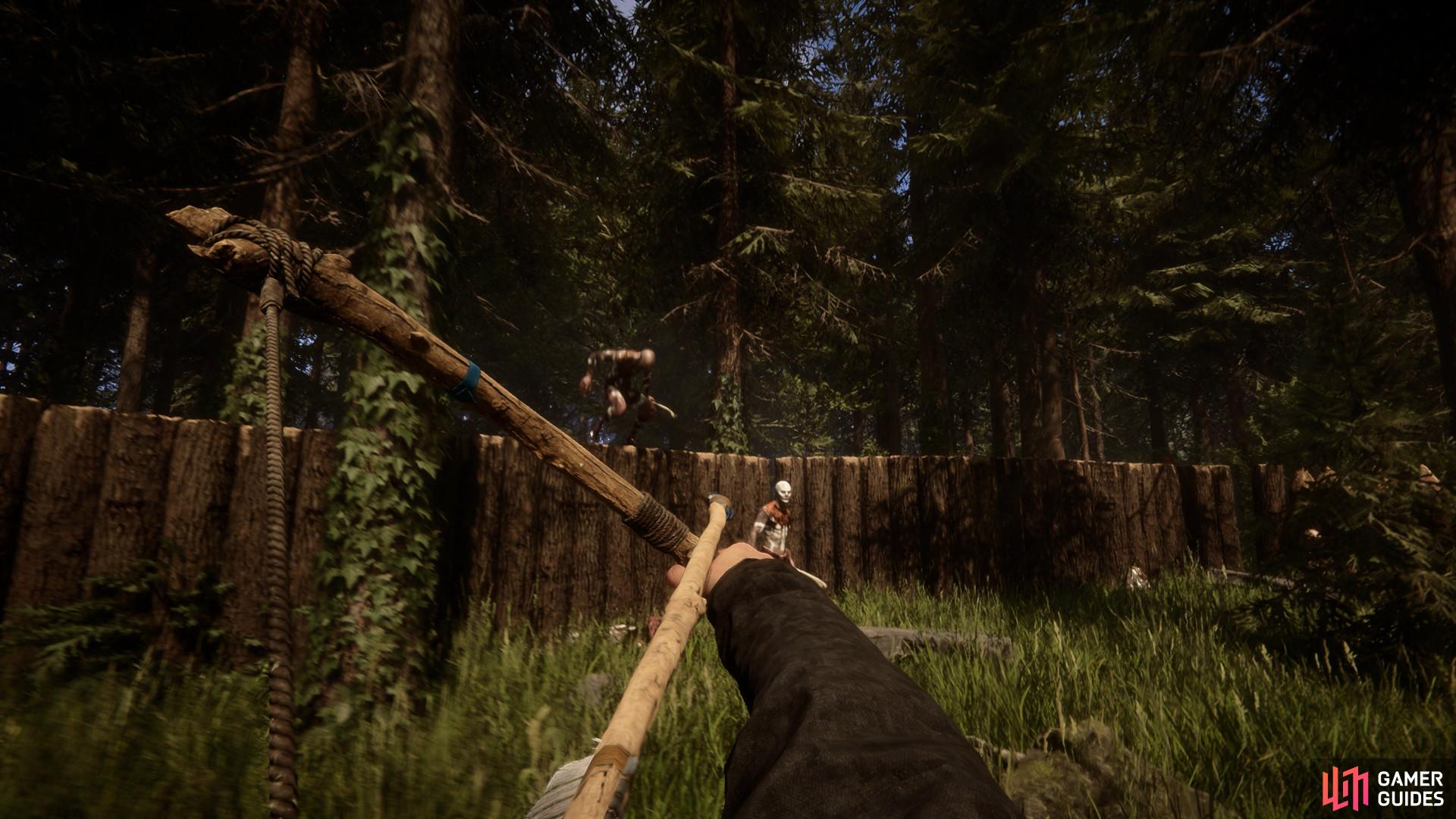 Can your PC run it, or will you stutter trying to hit these targets because you can't handle the Sons of the Forest system requirements? Image via Endnight.