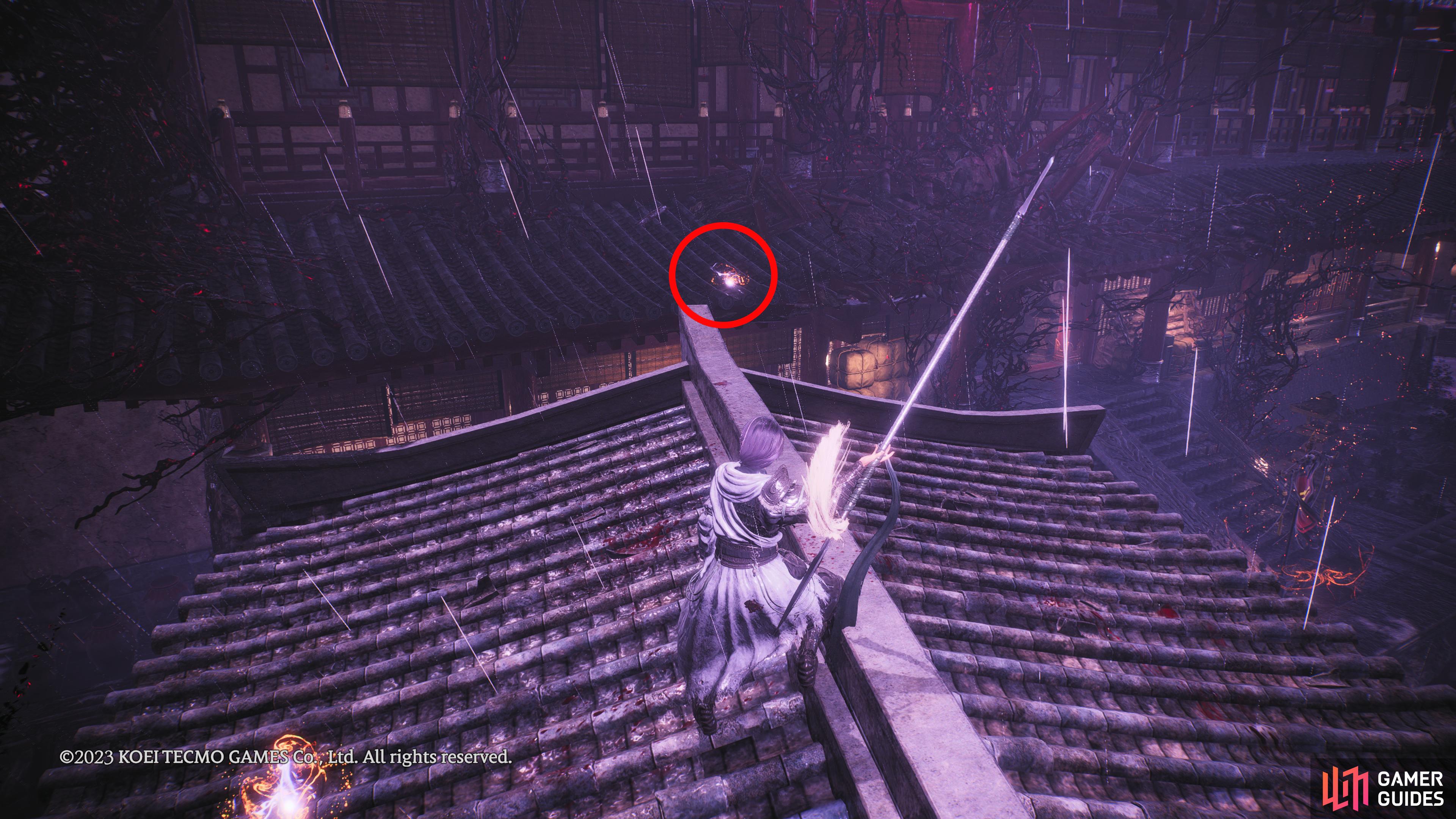 Follow the roof to the end then jump on the opposite roof above the flag to find the shell.