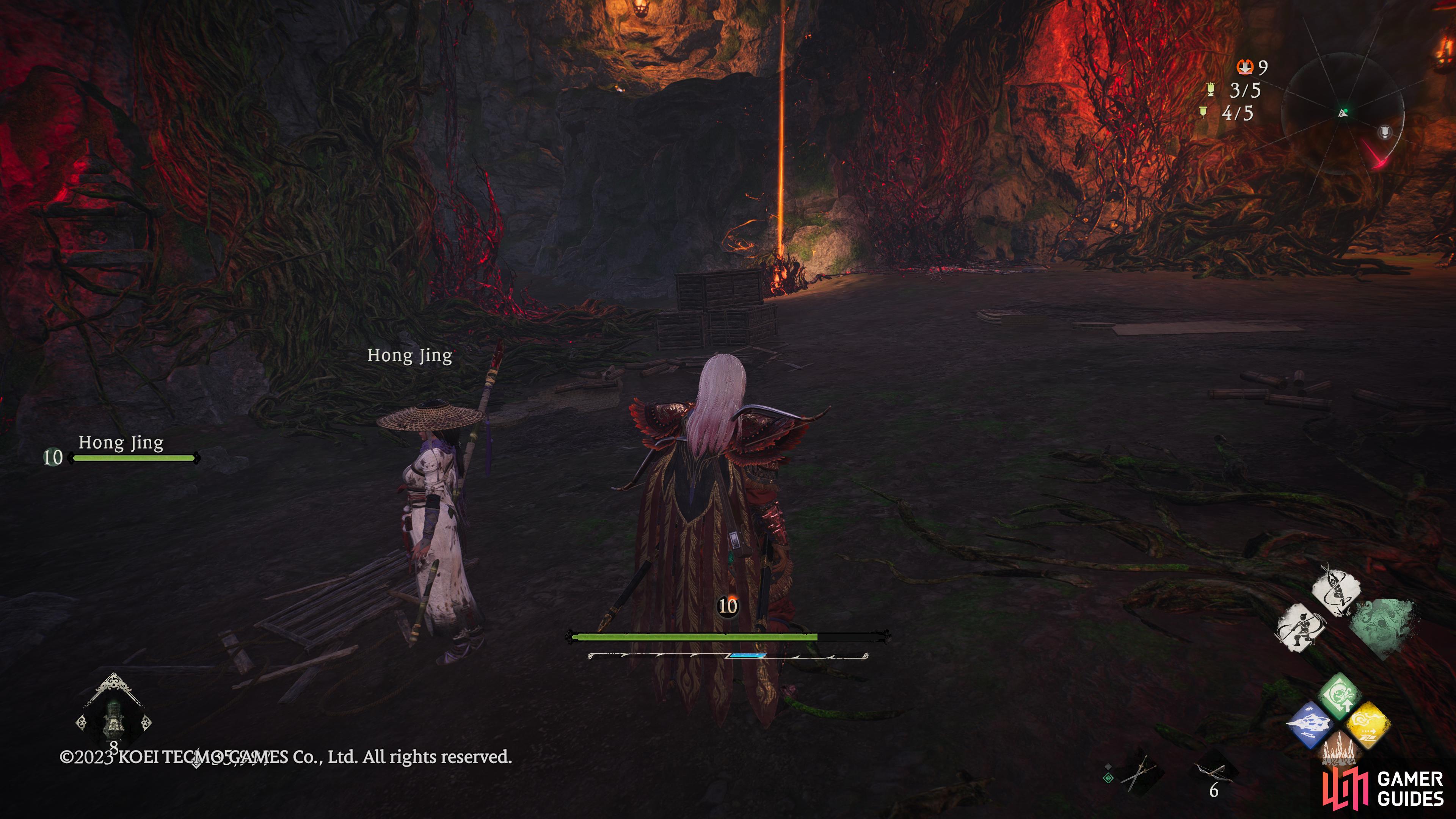 You can find this battle flag in the center of the cave