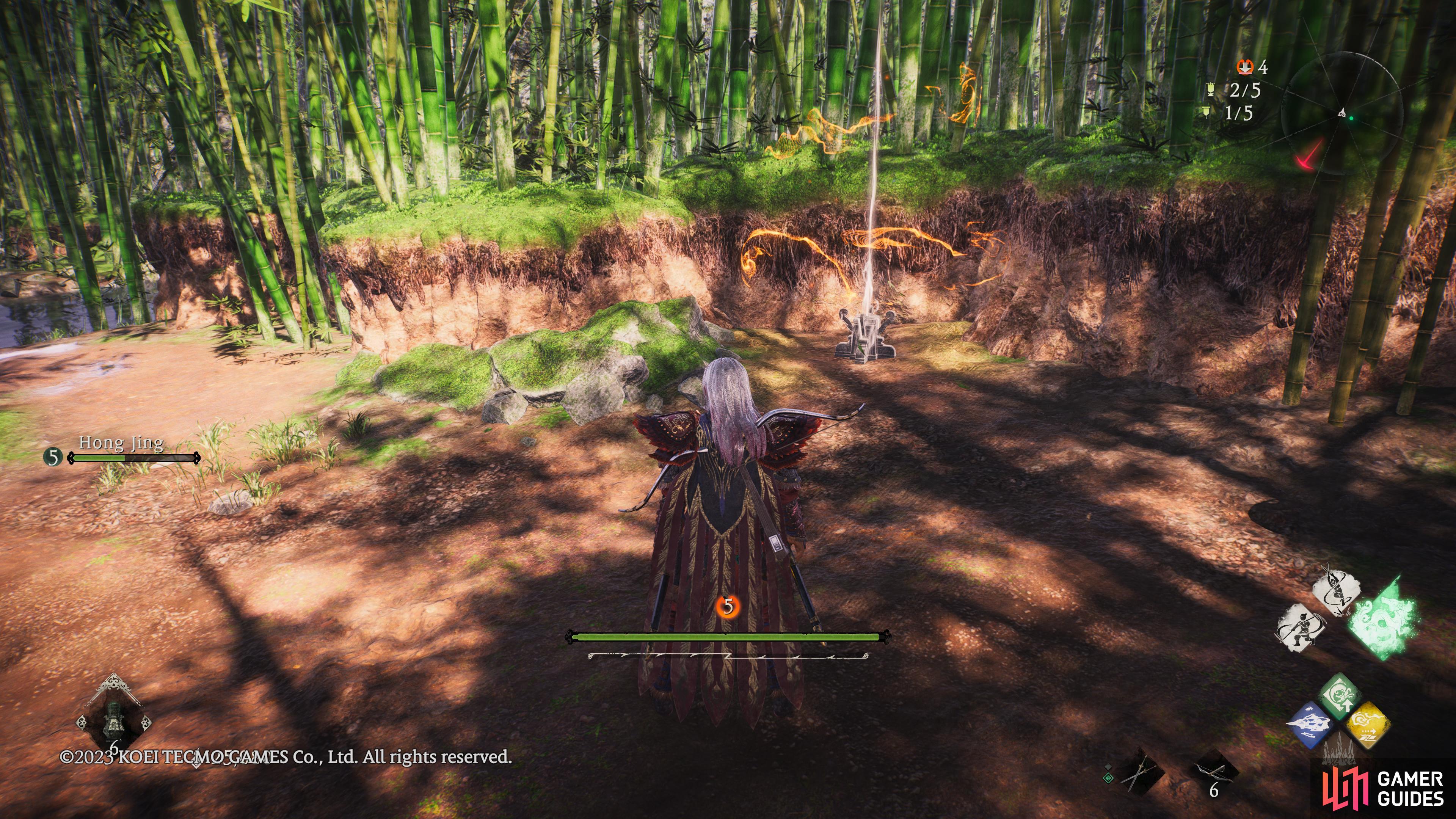 You can find this Marking Flag to the left of the previous Battle Flag.