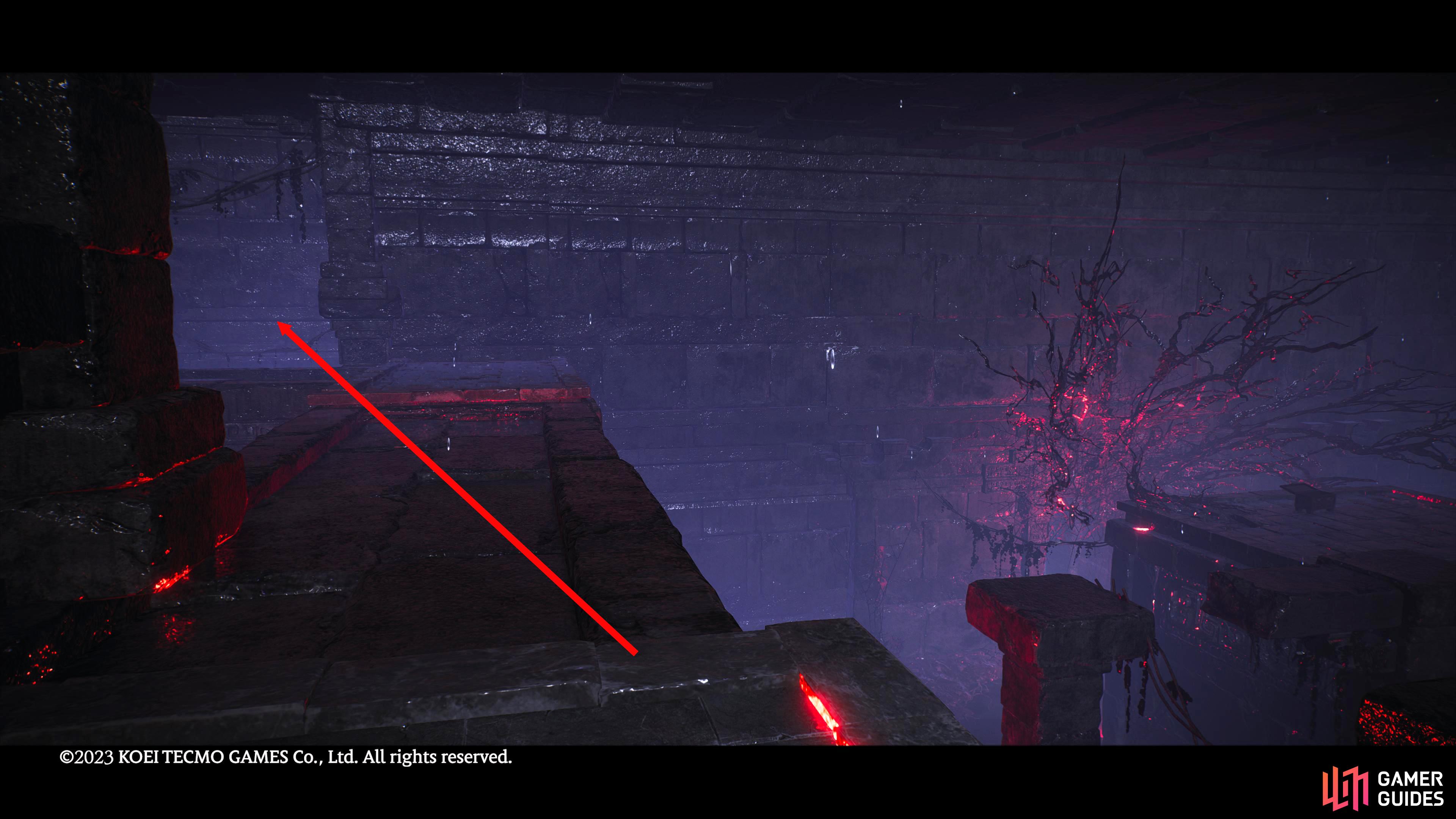 Head through the first sewers, and exit them near the raised chest with the nearby warlocks.