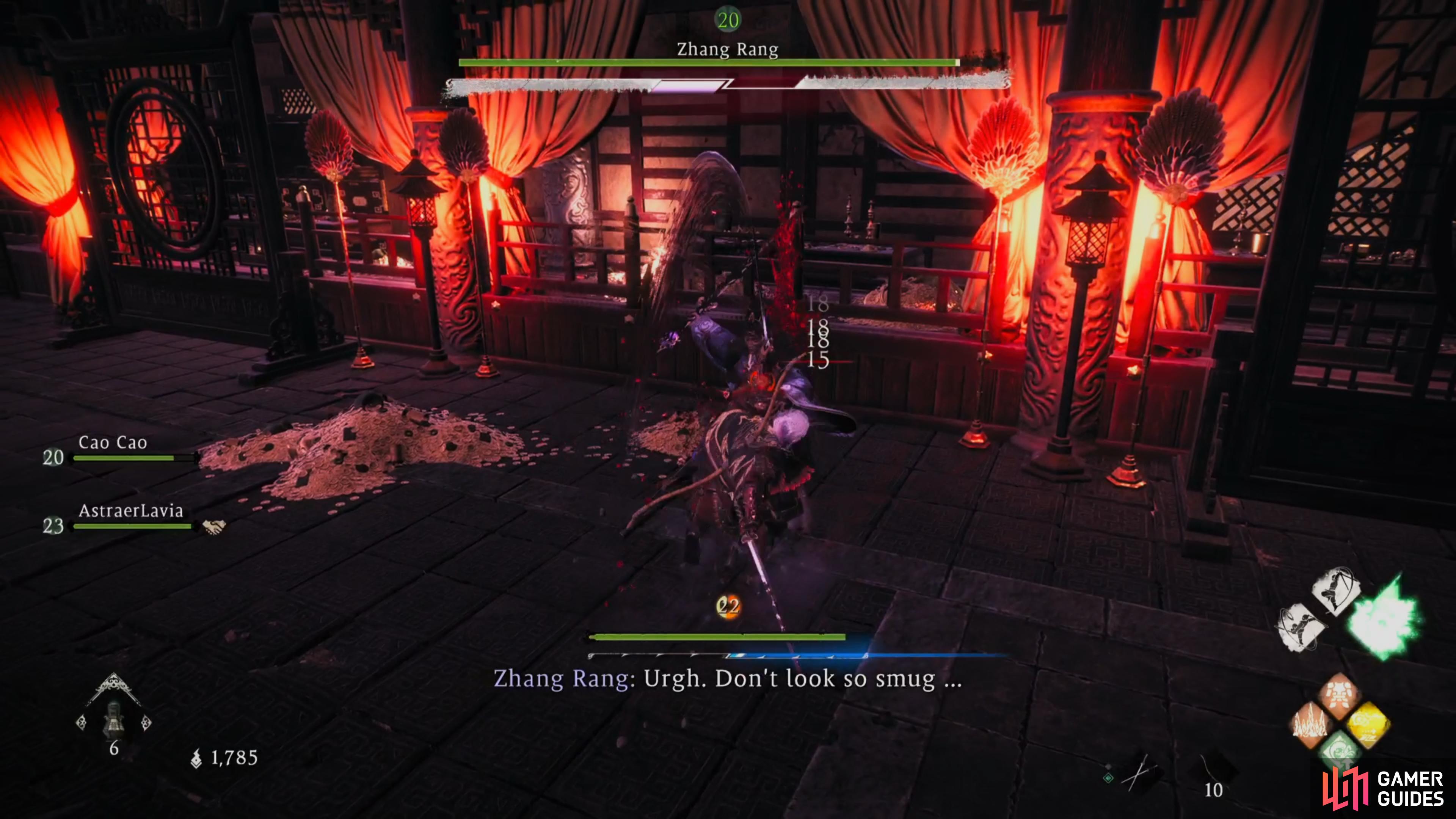 then increase Zhang's Spirit Gauge to perform a Fatal Strike
