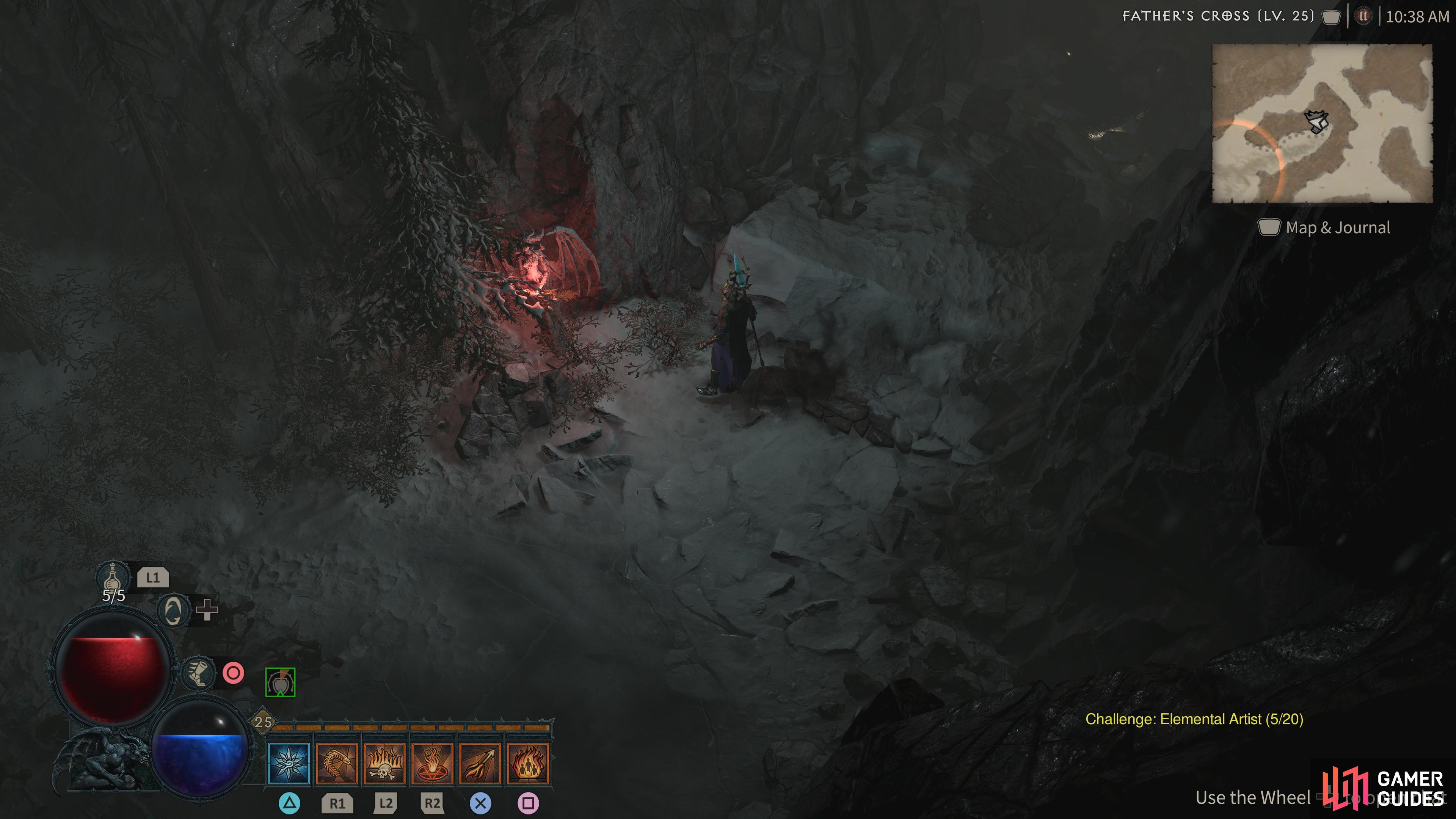to find the first statue in this crevice.
