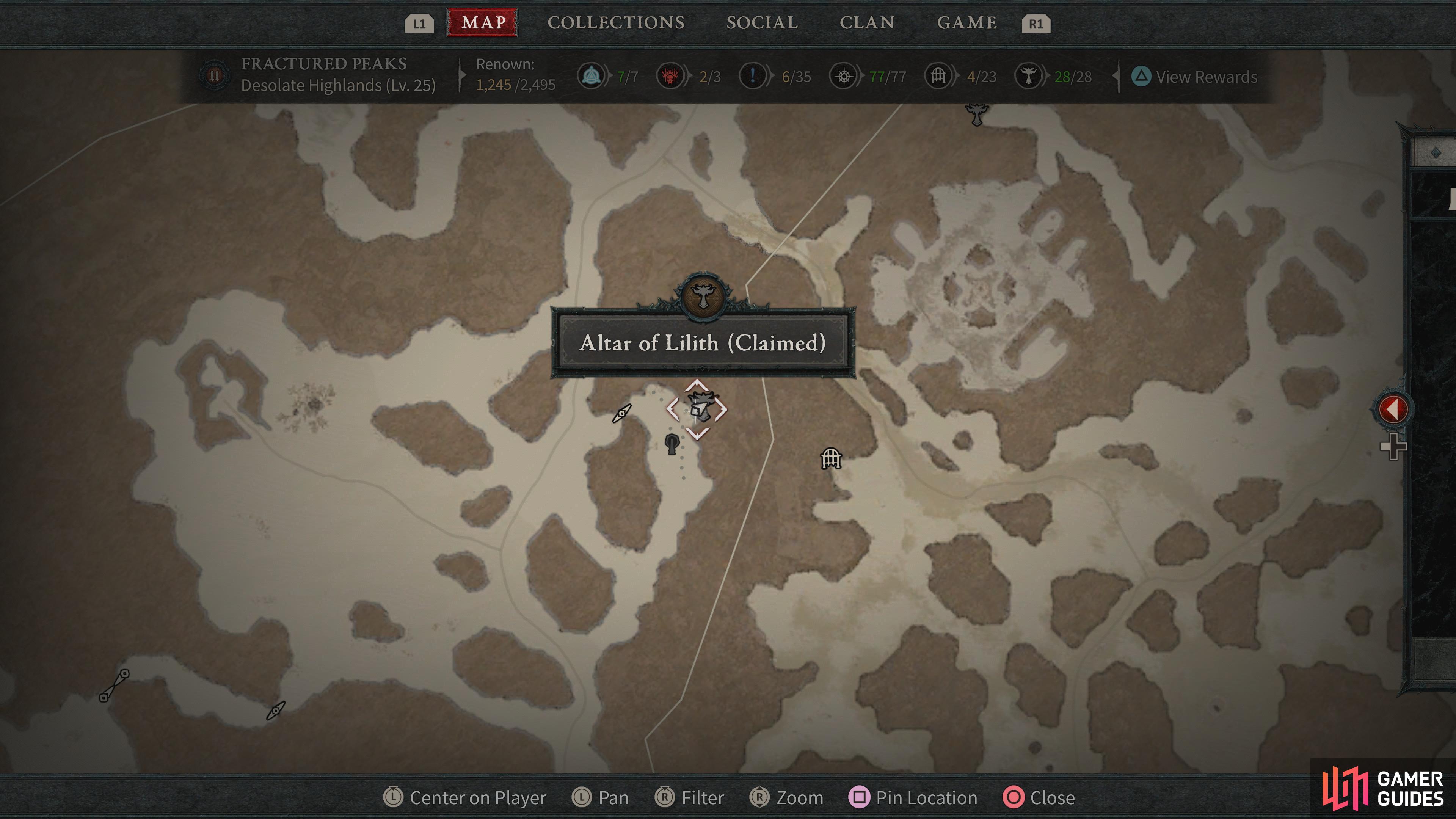 Head here in the Desolate Highlands