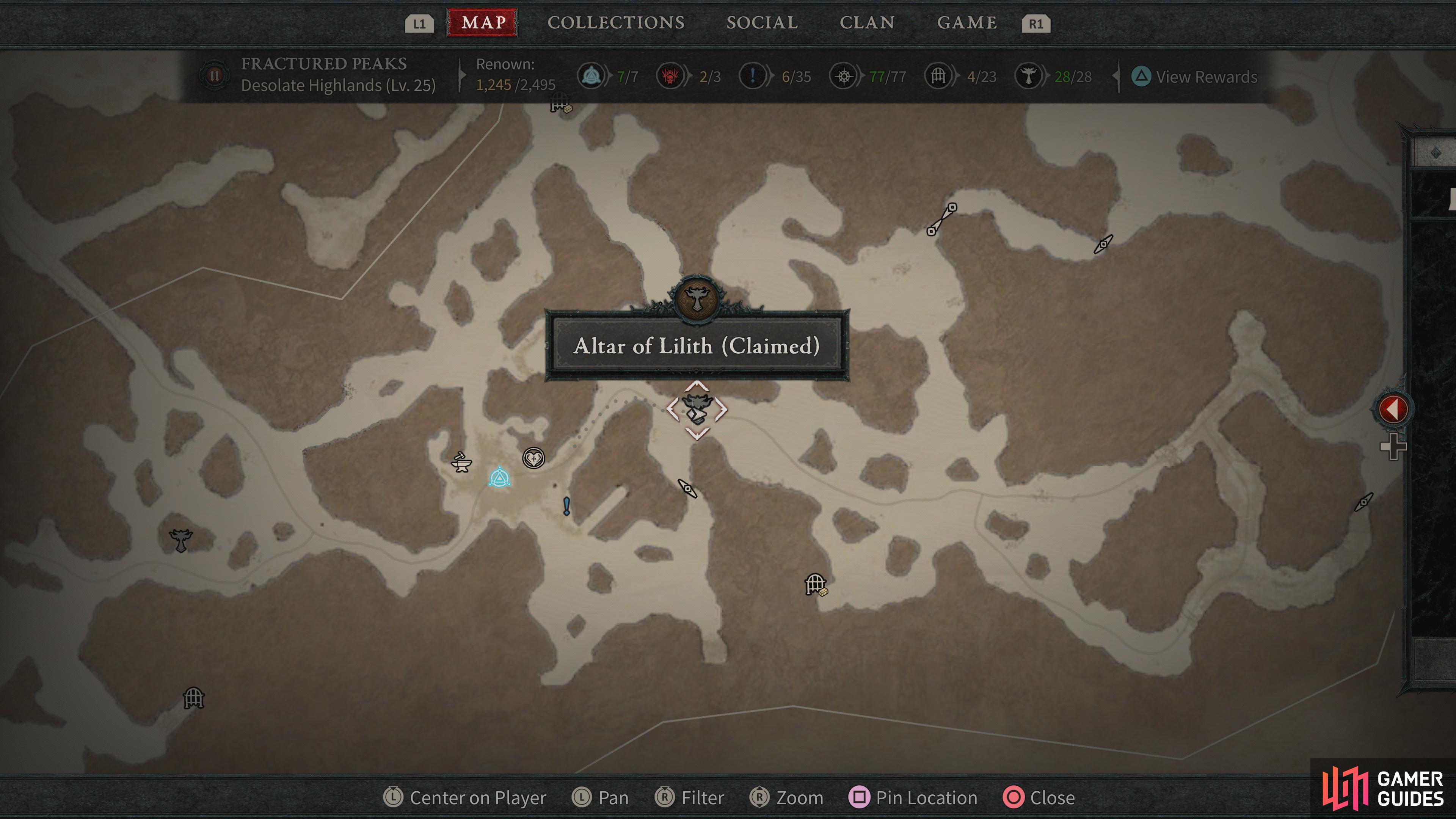 Head to here in the Desolate Highlands