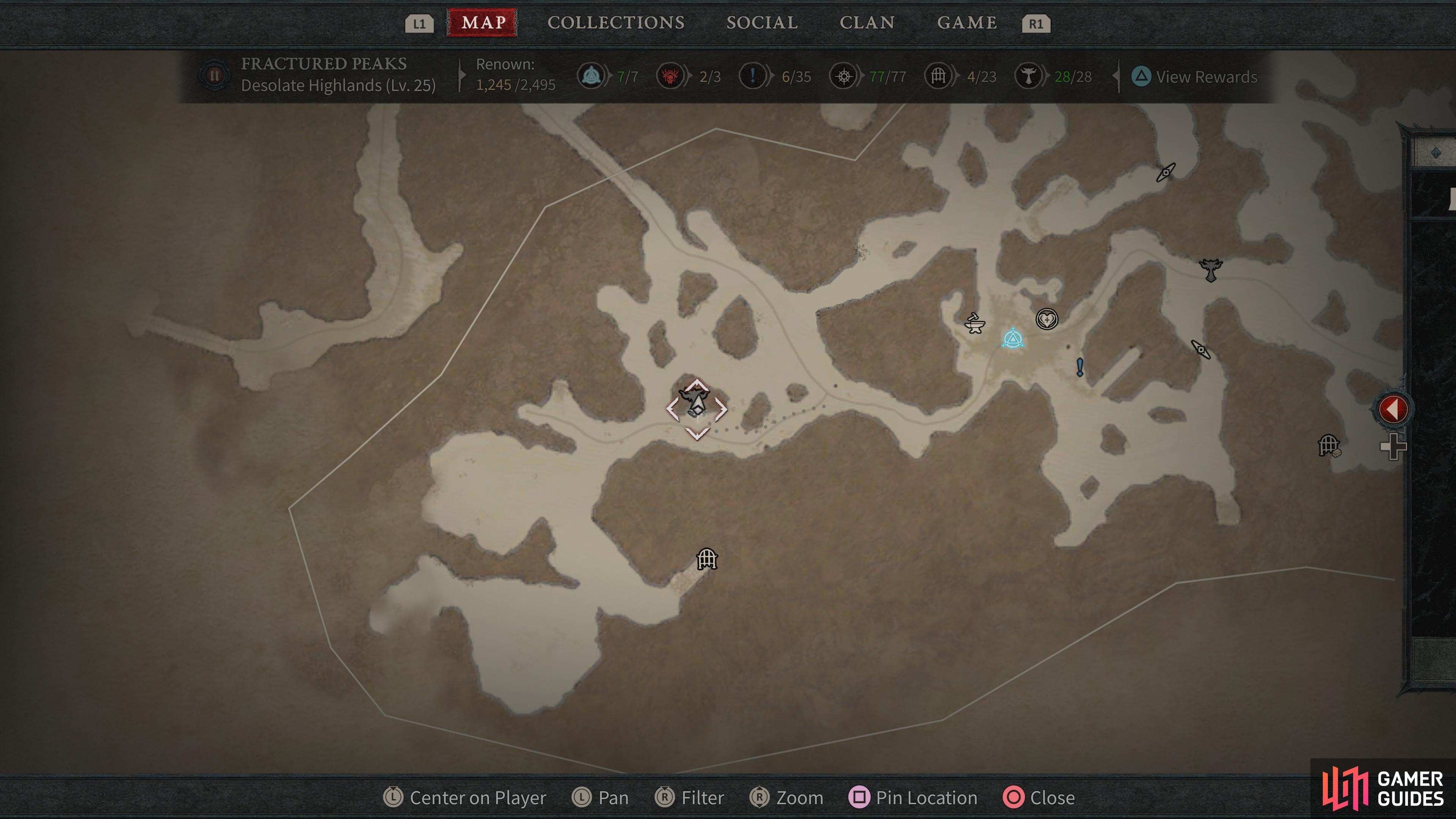 Head here in the Desolate Highlands