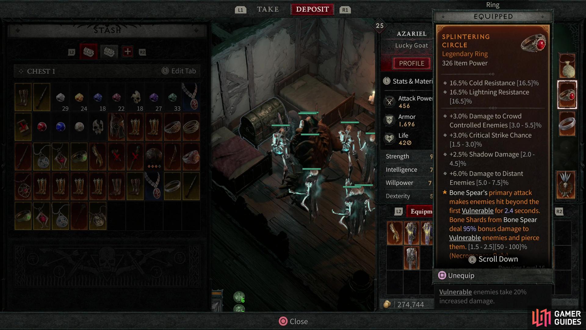 The "Splintering" legendary power massively upgrades the damage, debuff spread and AoE of Bone Spear, and is vital for this build.