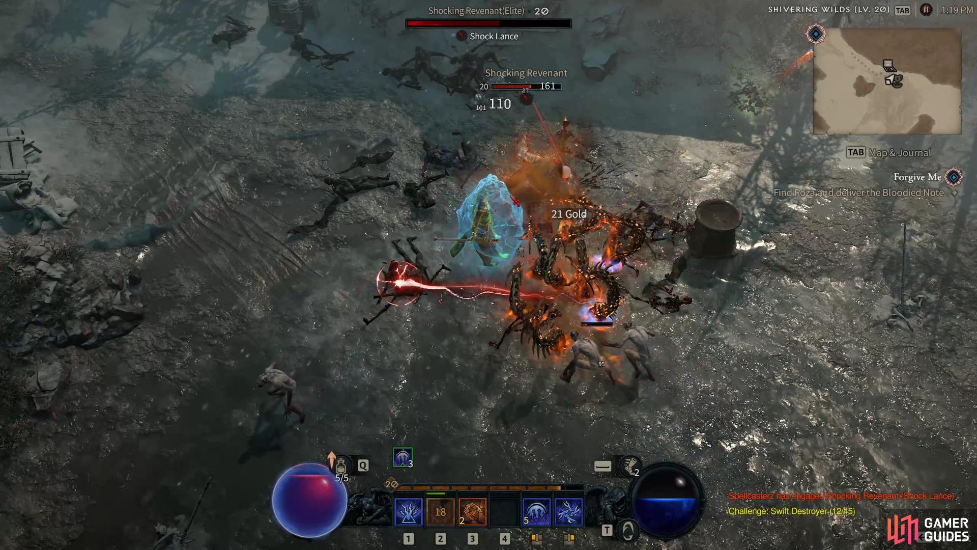 Here is what having a barrier on looks like in Diablo 4, feat the Sorc's Frost Armor.